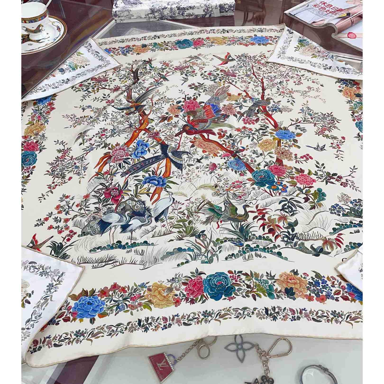 Dior Jardin d'Hiver 90 Square Scarf - DopestKickz