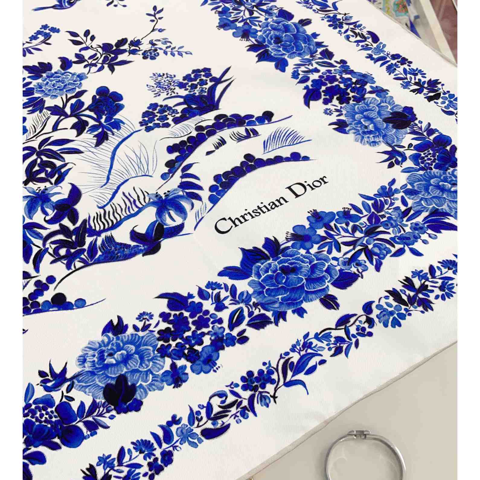 Dior Jardin d'Hiver 90 Square Scarf - DopestKickz