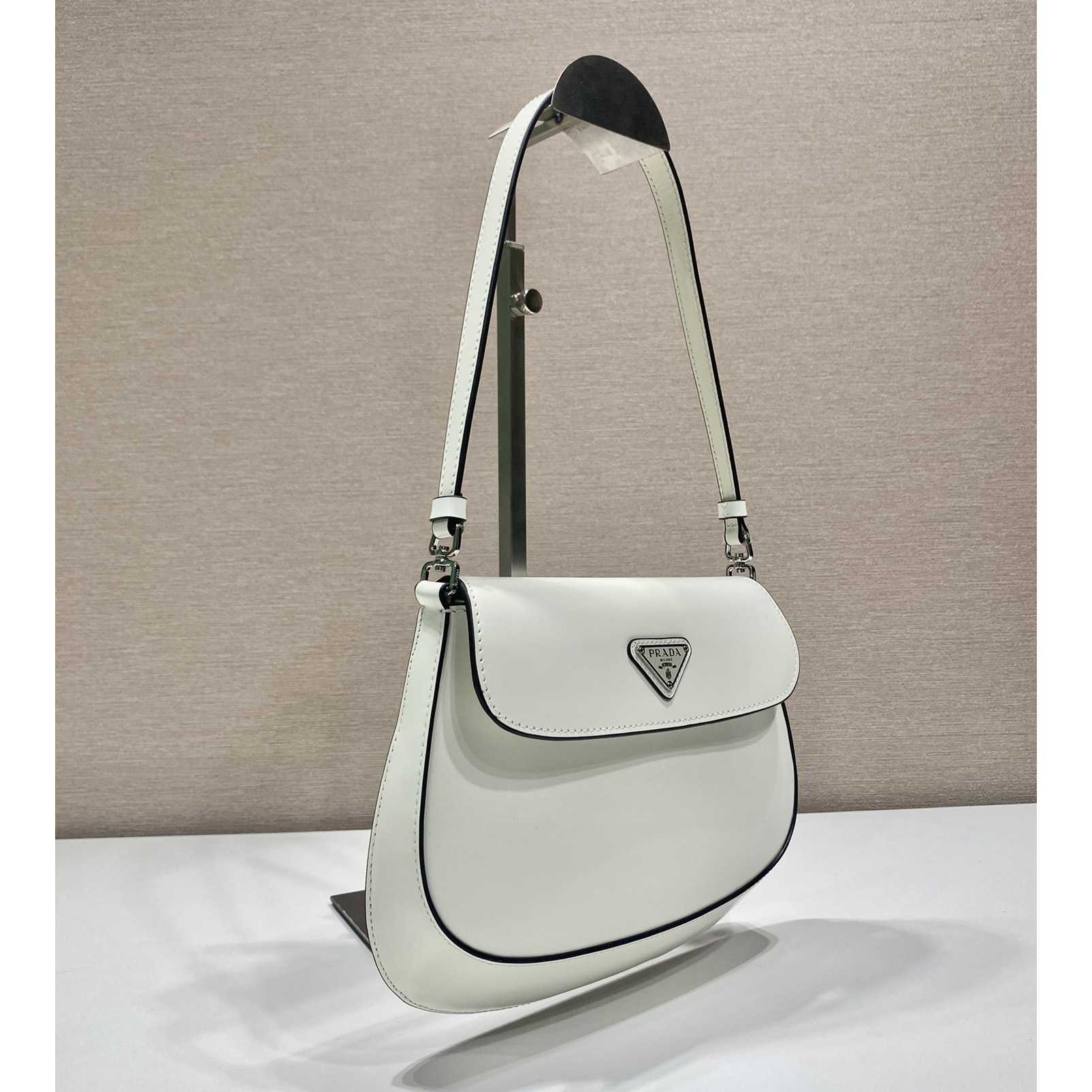 Prada Cleo Brushed Leather Shoulder Bag With Flap - DopestKickz