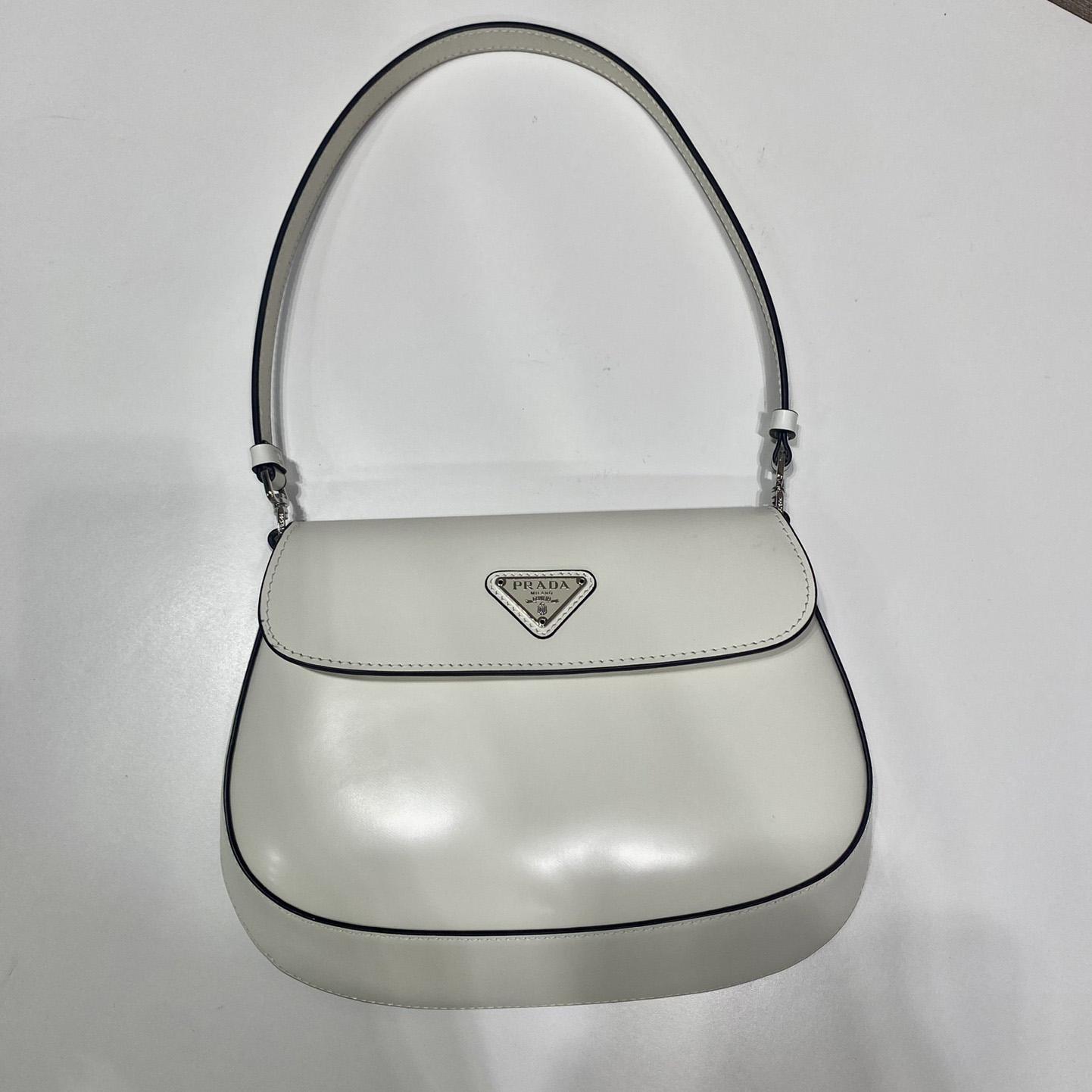 Prada Cleo Brushed Leather Shoulder Bag With Flap - DopestKickz