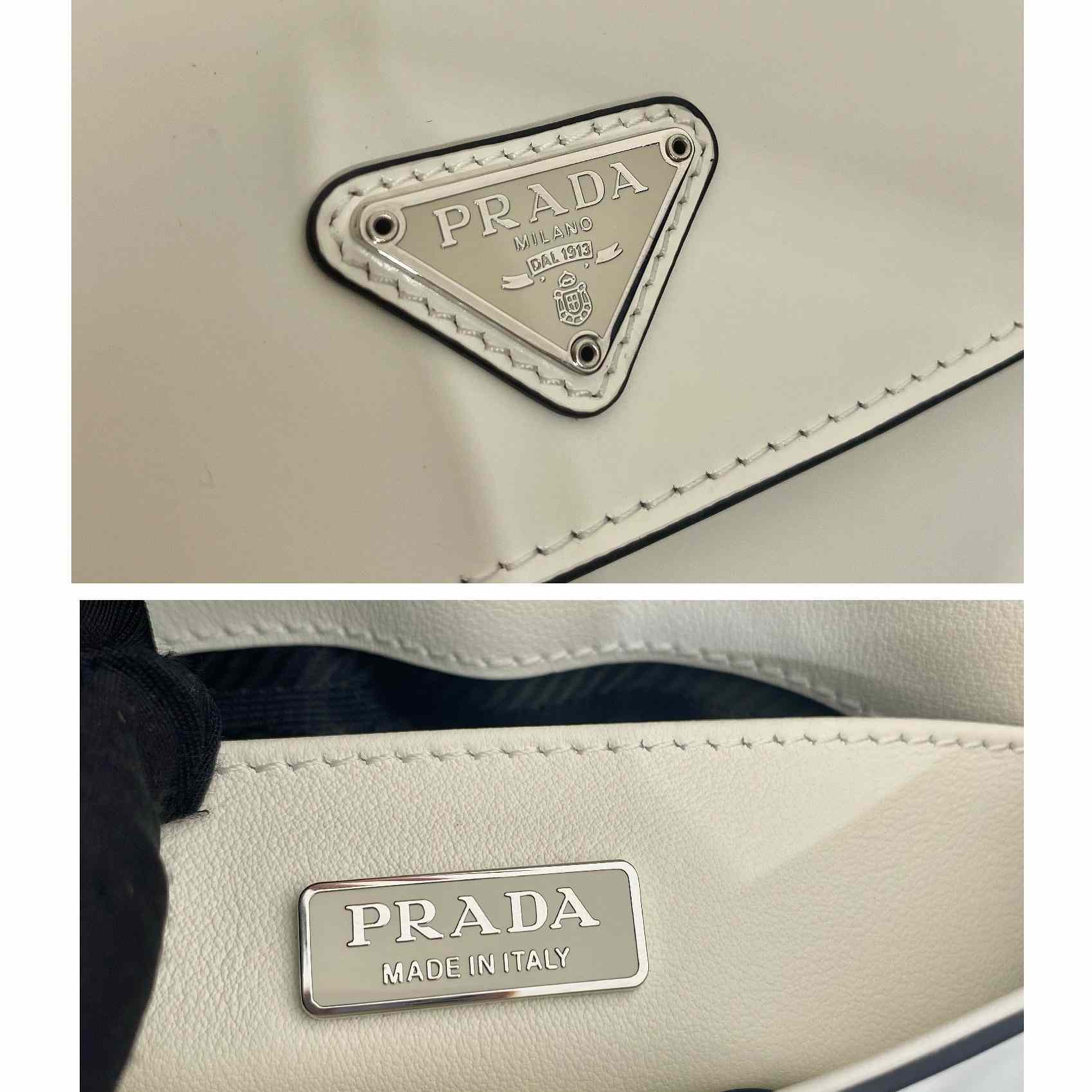 Prada Cleo Brushed Leather Shoulder Bag With Flap - DopestKickz