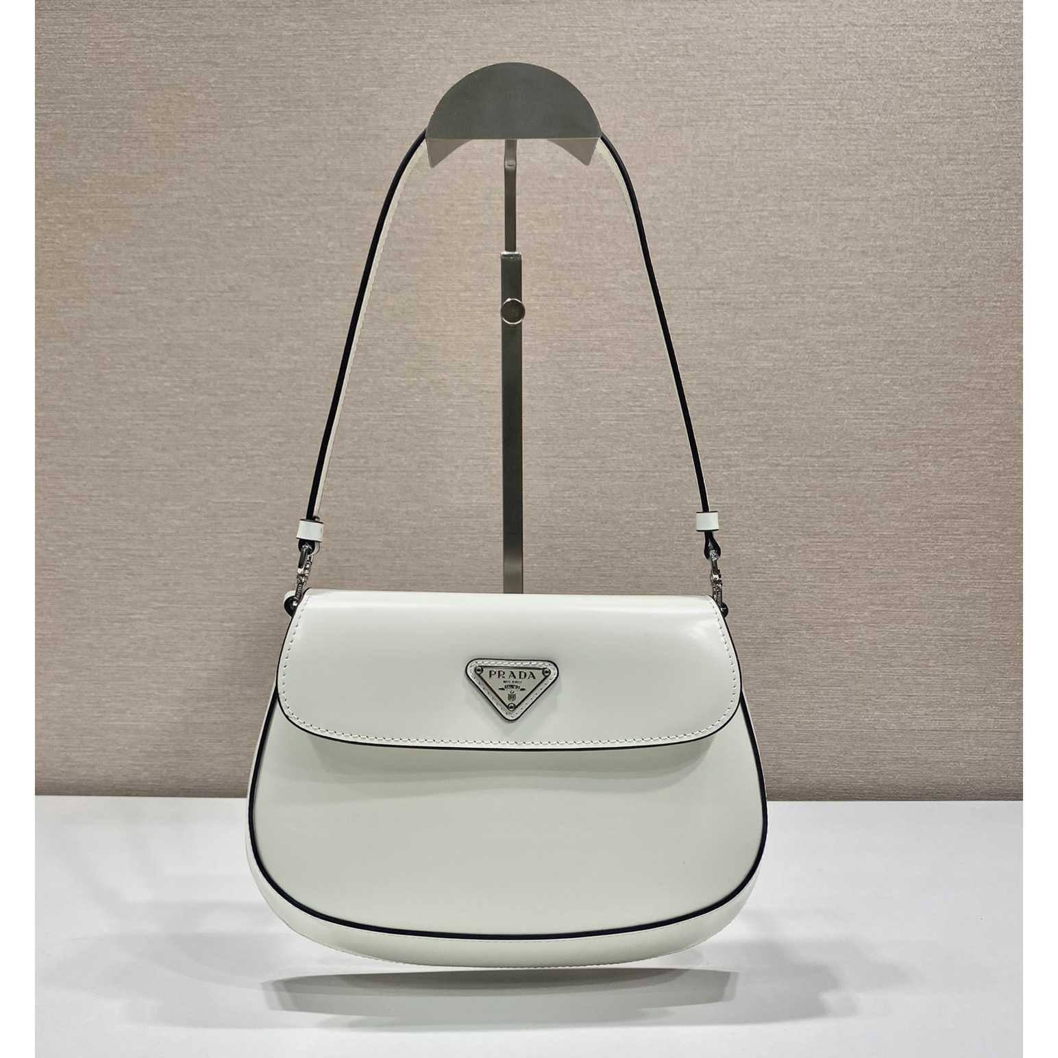Prada Cleo Brushed Leather Shoulder Bag With Flap - DopestKickz
