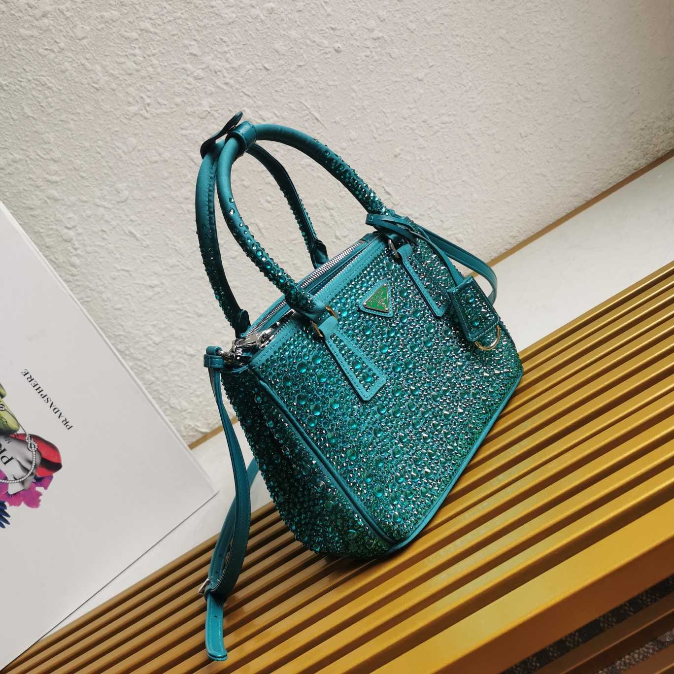 Prada Galleria satin Mini-Bag With Crystals - DopestKickz