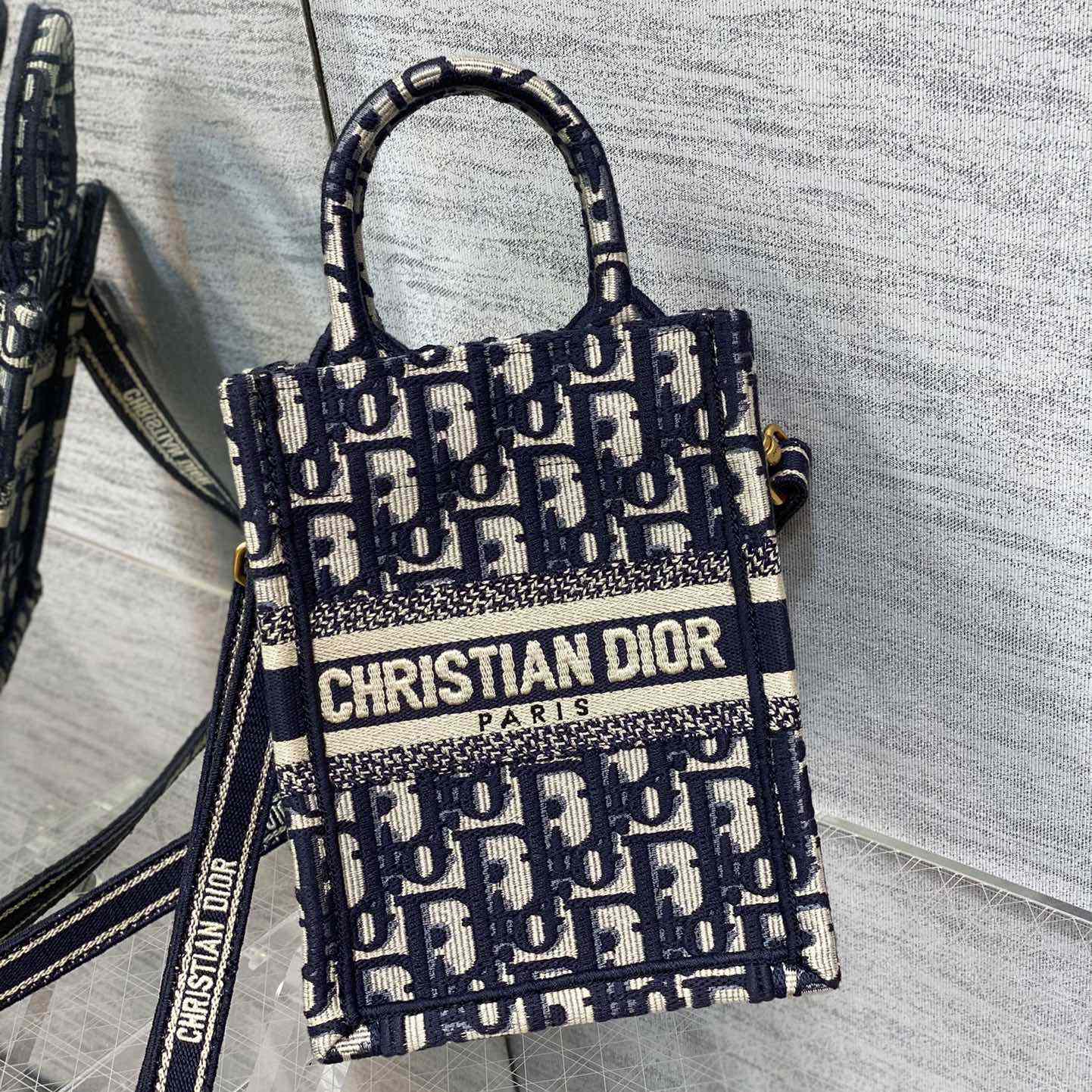 Dior Mini Dior Book Tote Phone Bag - DopestKickz