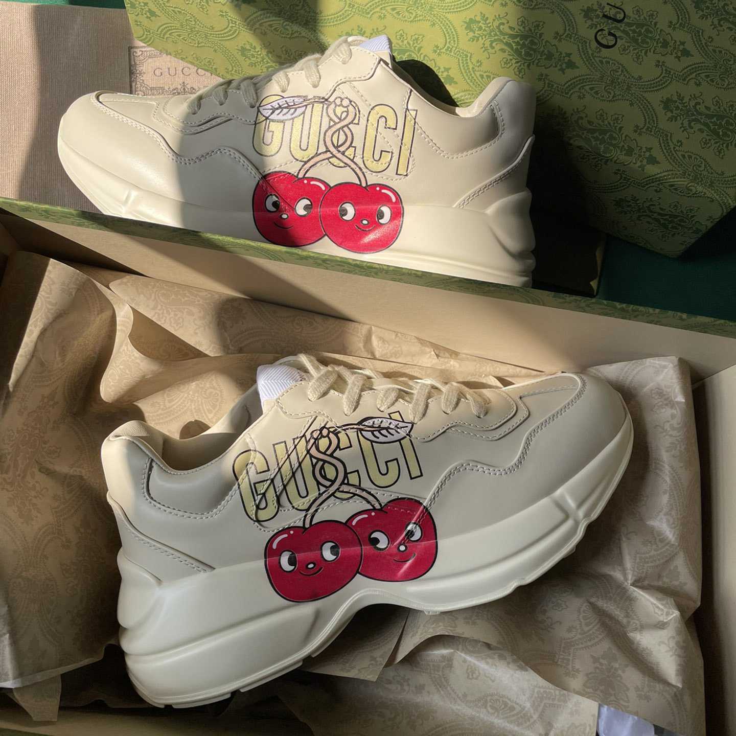 Gucci Rhyton Sneaker With CherryPrint(upon uk size) - DopestKickz