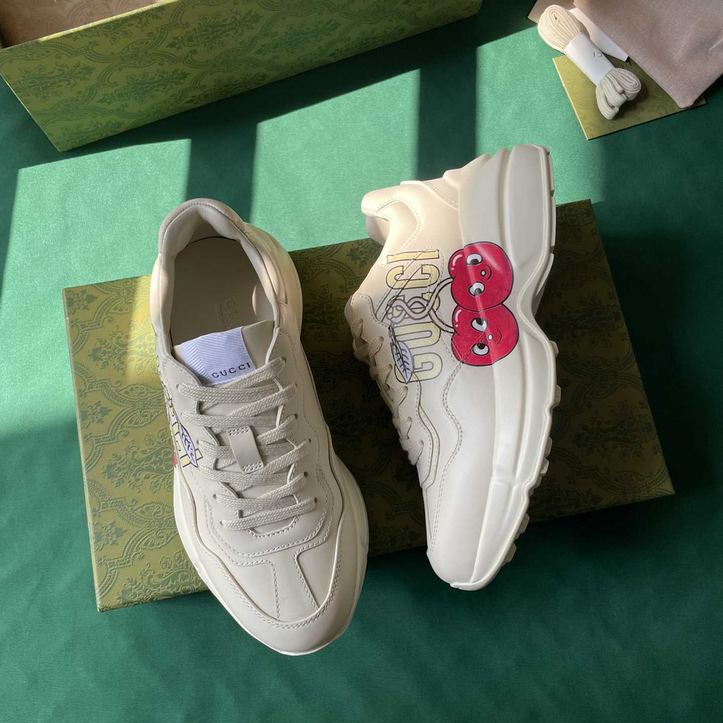 Gucci Rhyton Sneaker With CherryPrint(upon uk size) - DopestKickz