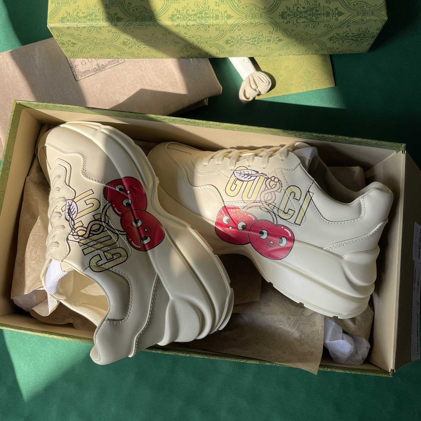 Gucci Rhyton Sneaker With CherryPrint(upon uk size) - DopestKickz