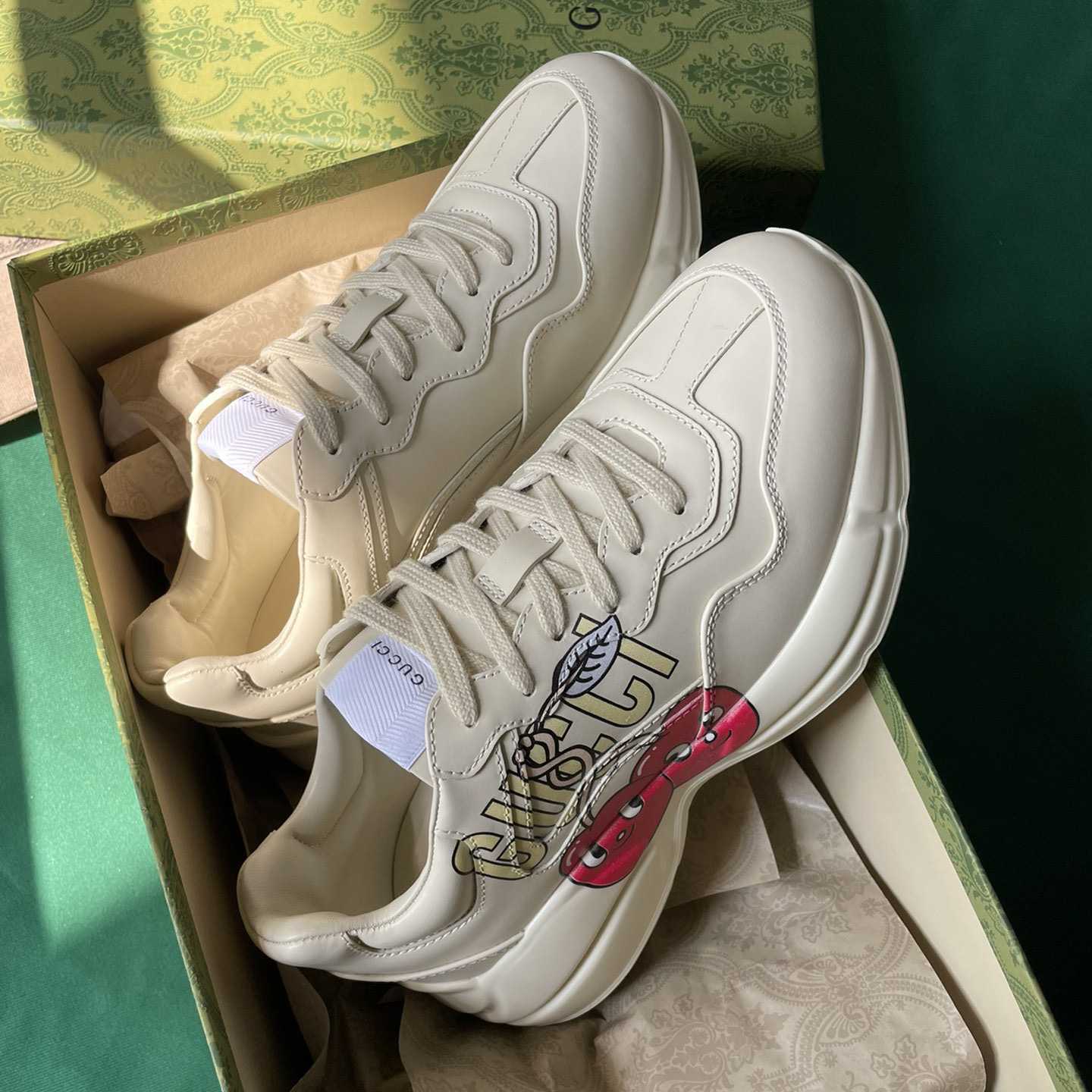 Gucci Rhyton Sneaker With CherryPrint(upon uk size) - DopestKickz