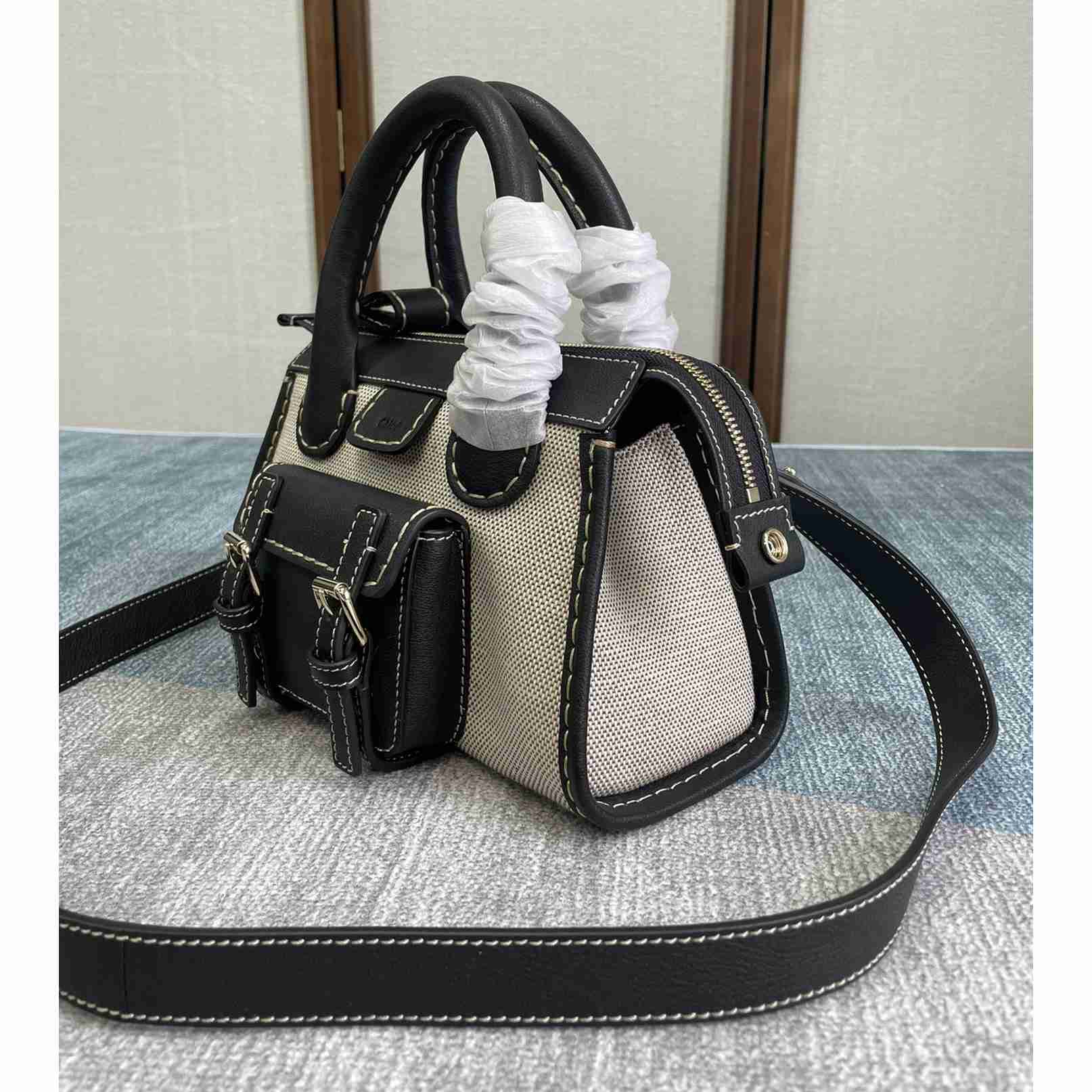 Chloe Edith Beige Black Mini In Shoulder Bags(26.5-16-11cm) - DopestKickz
