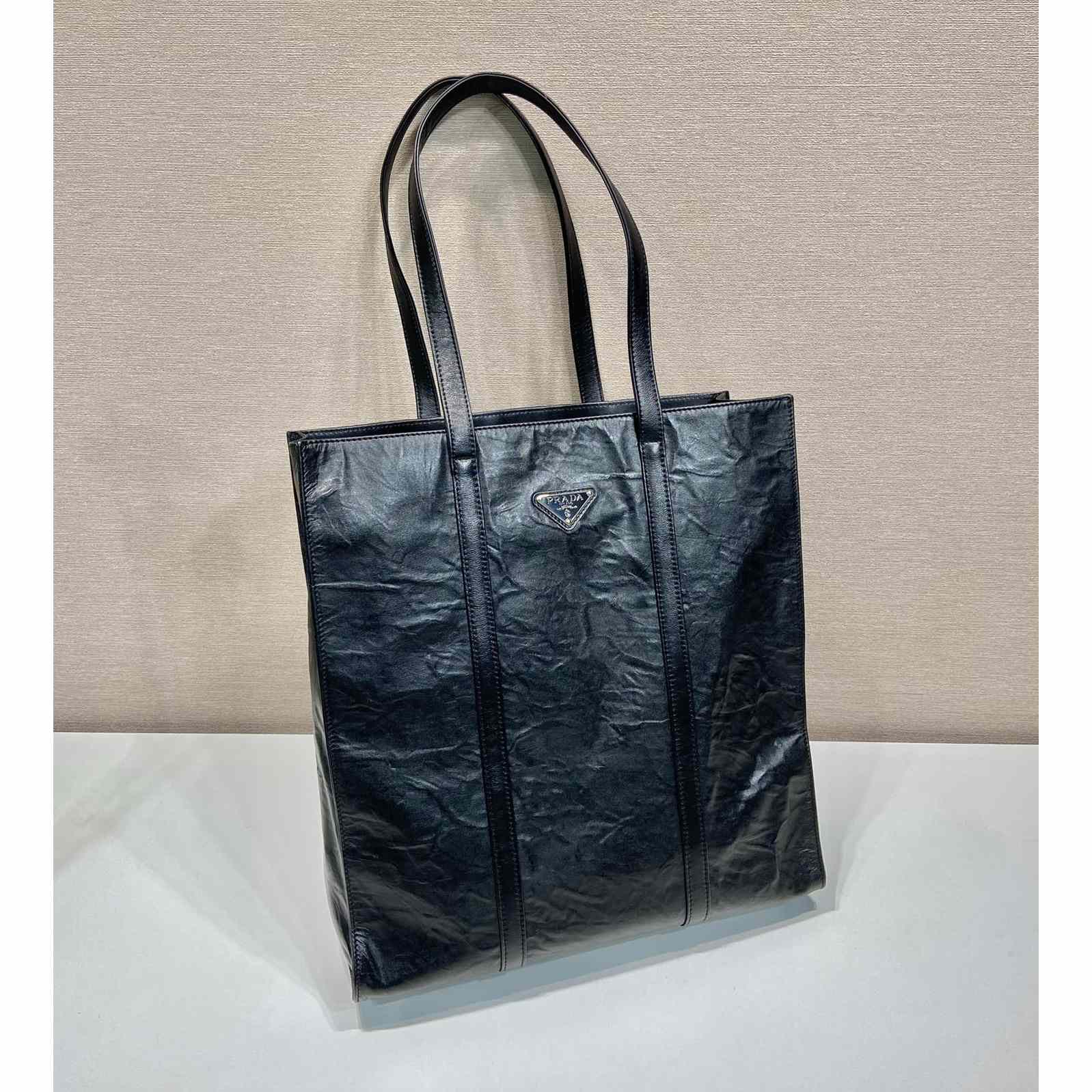 Prada Medium Antiqued Nappa Leather Tote Bag - DopestKickz