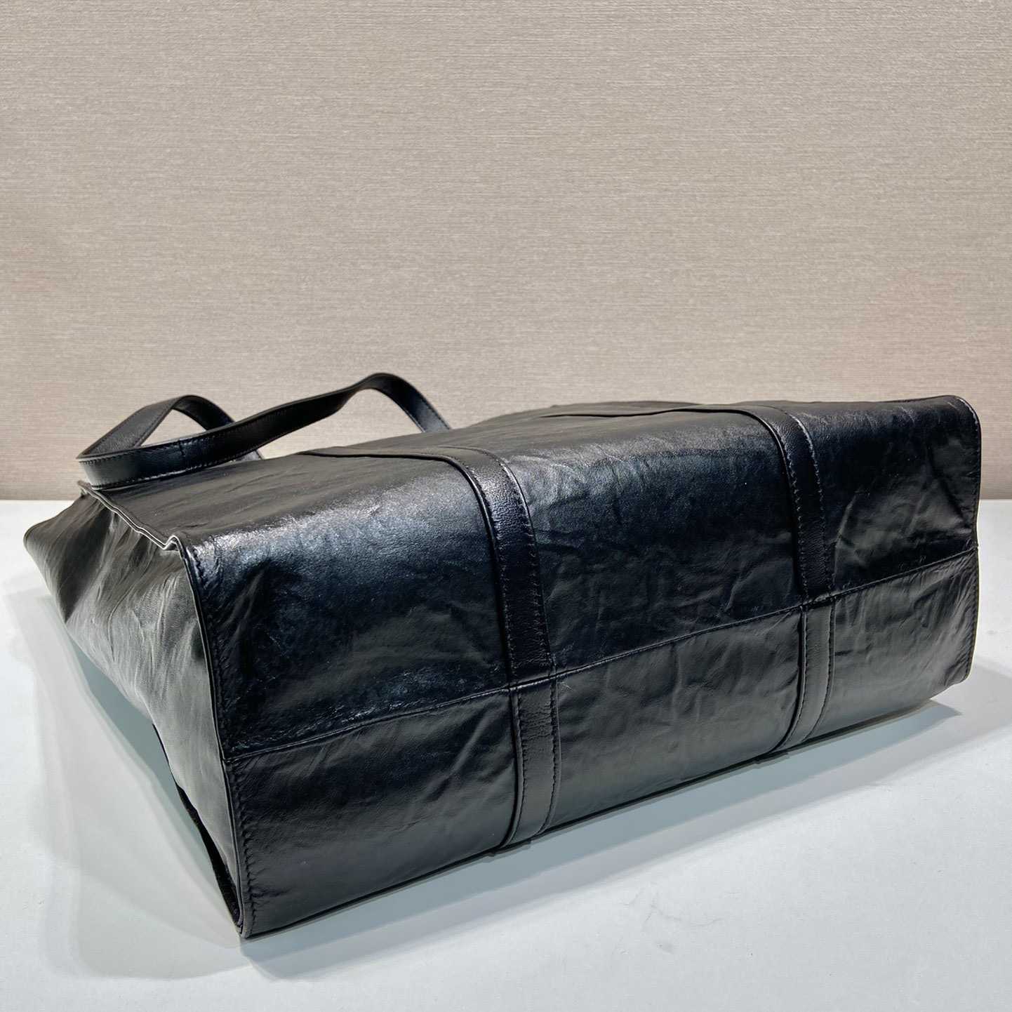 Prada Medium Antiqued Nappa Leather Tote Bag - DopestKickz