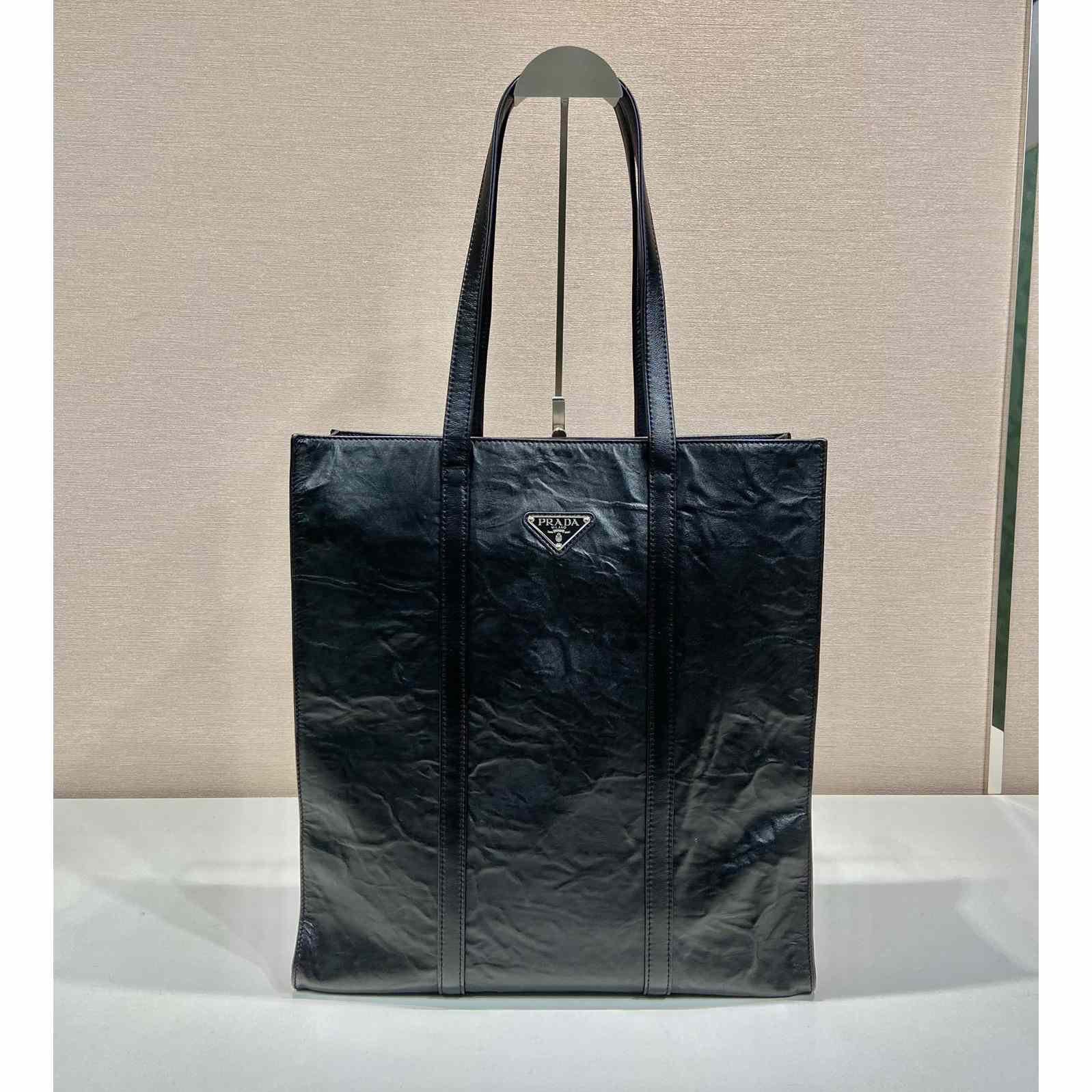 Prada Medium Antiqued Nappa Leather Tote Bag - DopestKickz