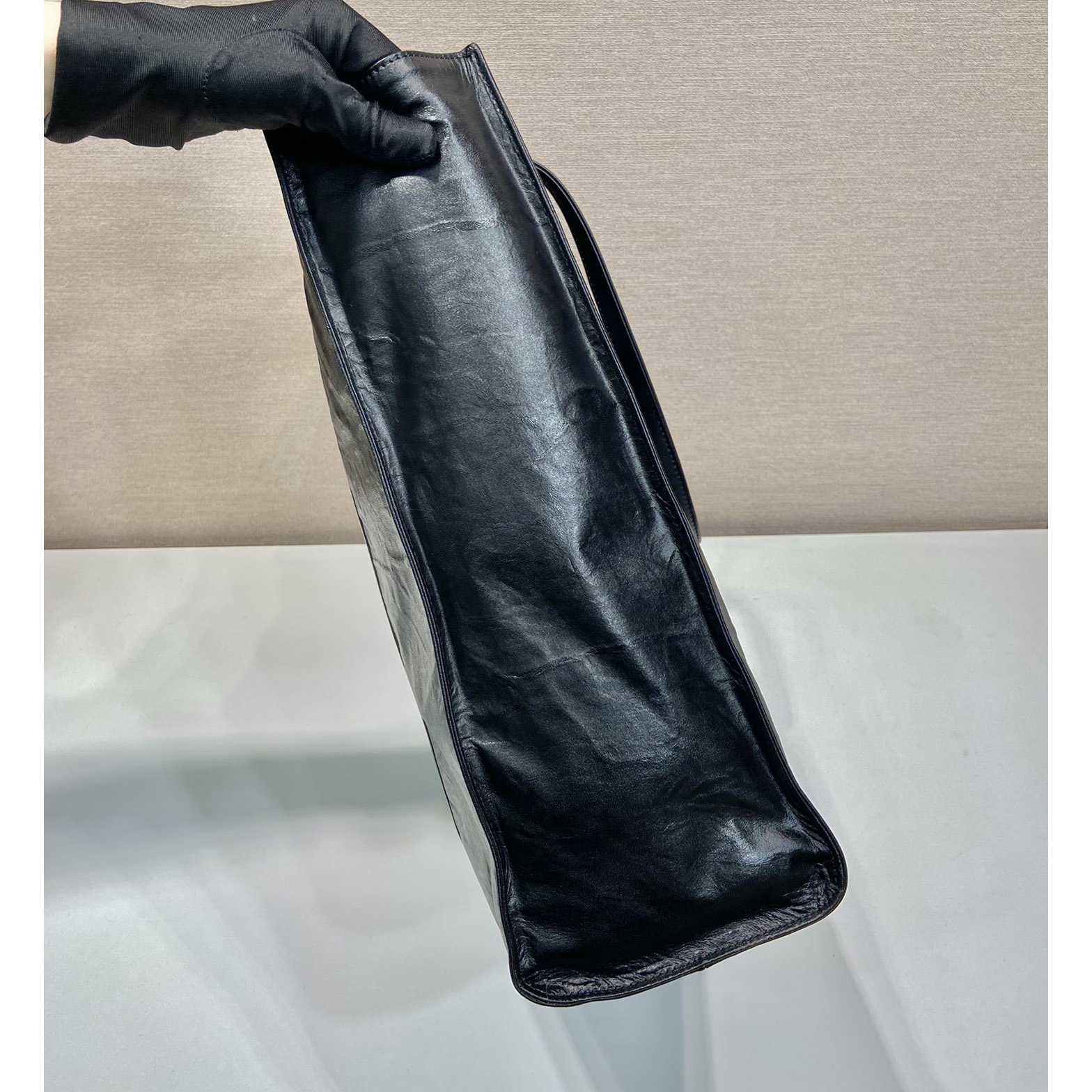 Prada Medium Antiqued Nappa Leather Tote Bag - DopestKickz