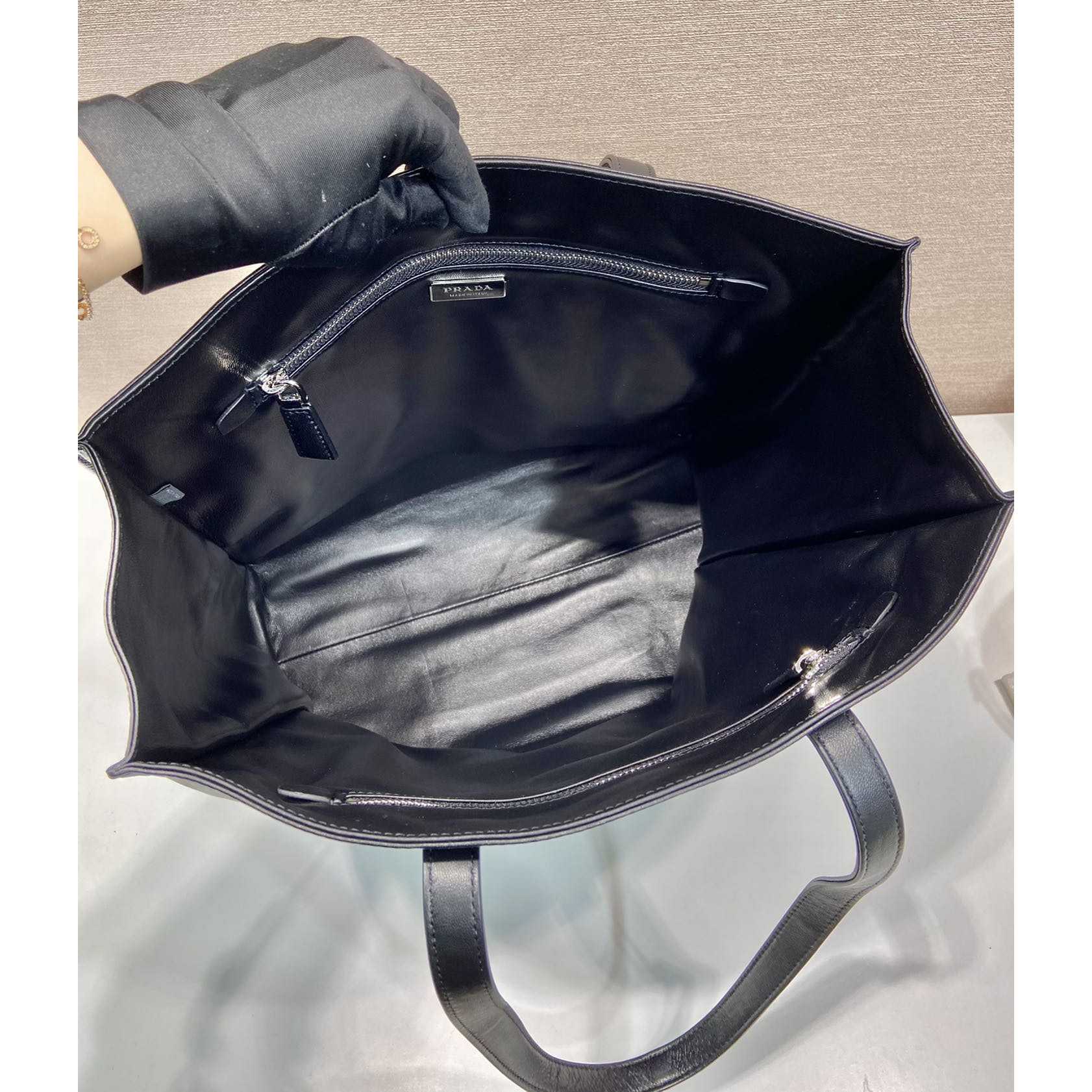 Prada Medium Antiqued Nappa Leather Tote Bag - DopestKickz