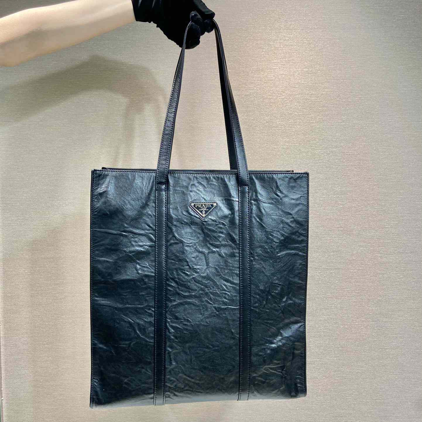 Prada Medium Antiqued Nappa Leather Tote Bag - DopestKickz