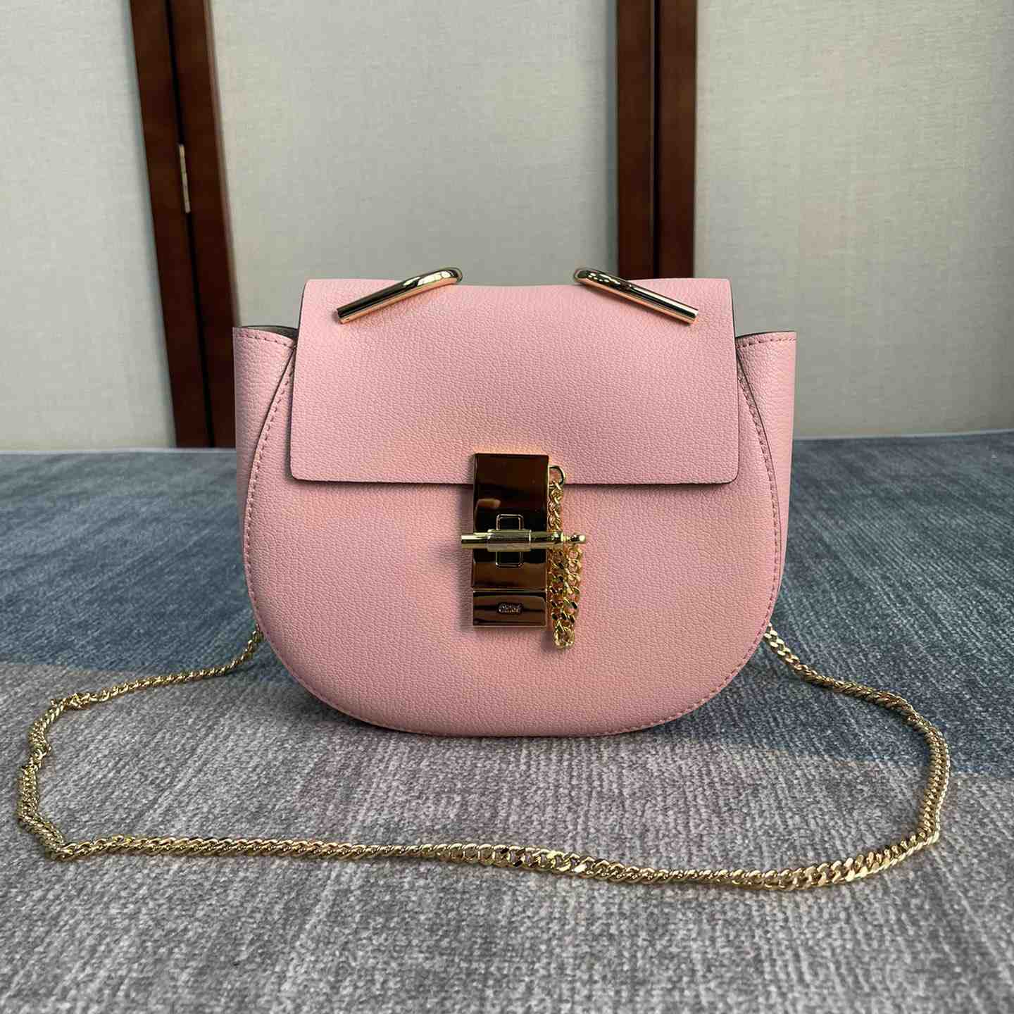 Chloe Drew Shoulder Bag In Small Grain Lambskin(19-7-16cm) - DopestKickz