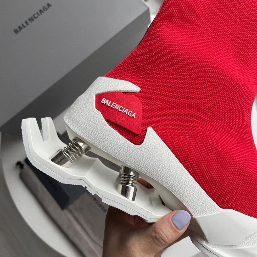 Balenciaga Speed Sneaker In Red - DopestKickz