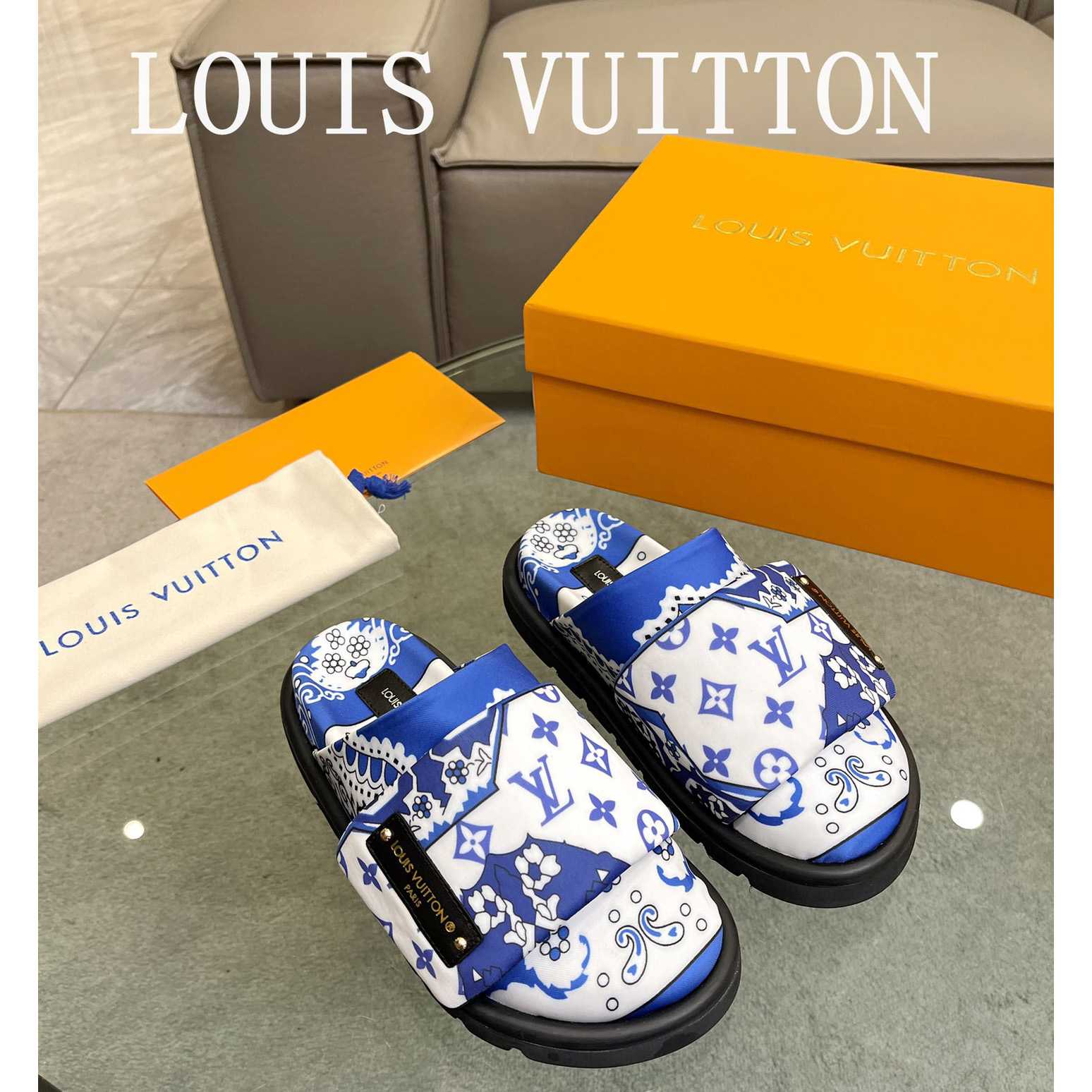 Louis Vuitton Slipper Pillow Flat Comfort Mule        1AAM52 - DopestKickz