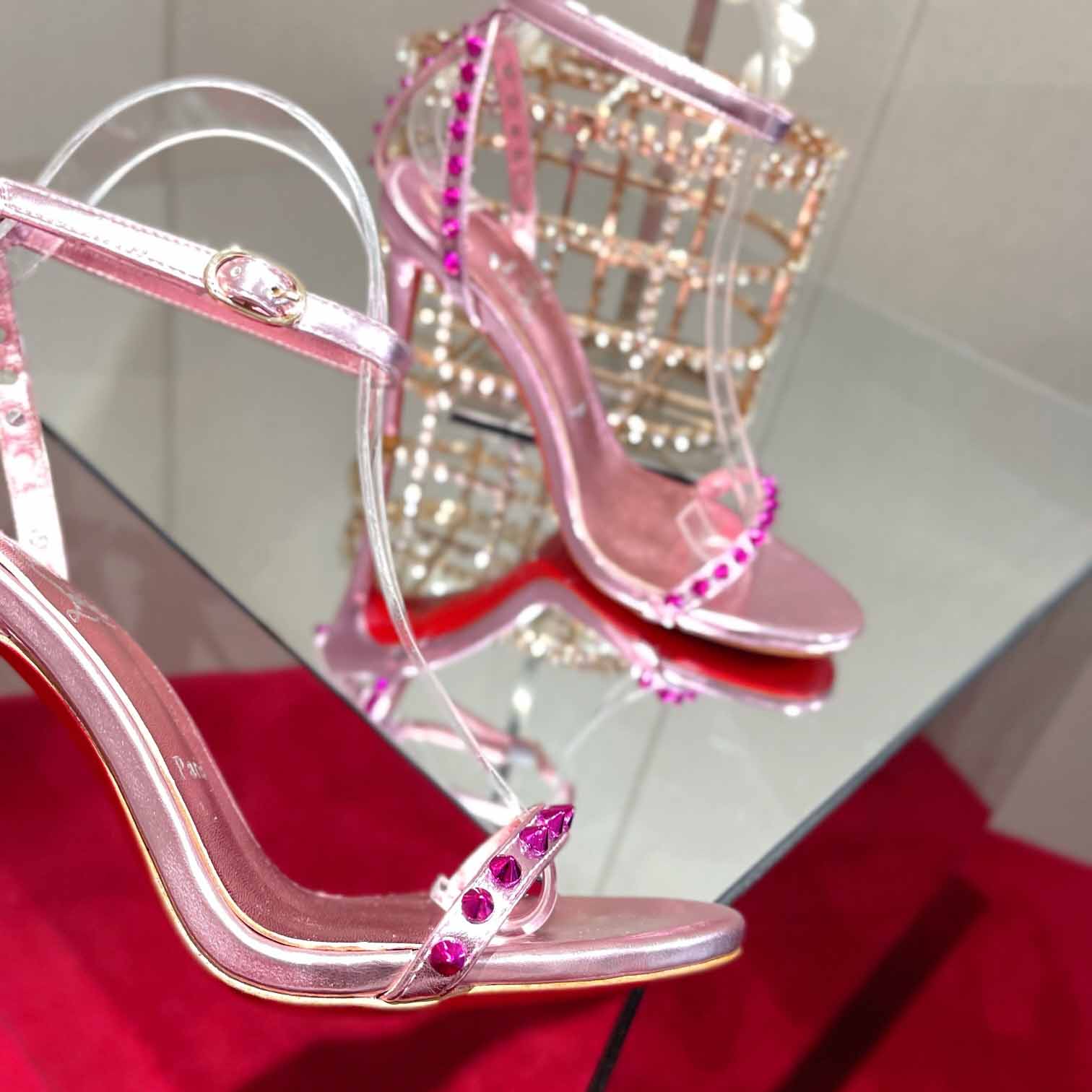 Christian Louboutin Nudes Rosalie Leather Sandals - DopestKickz