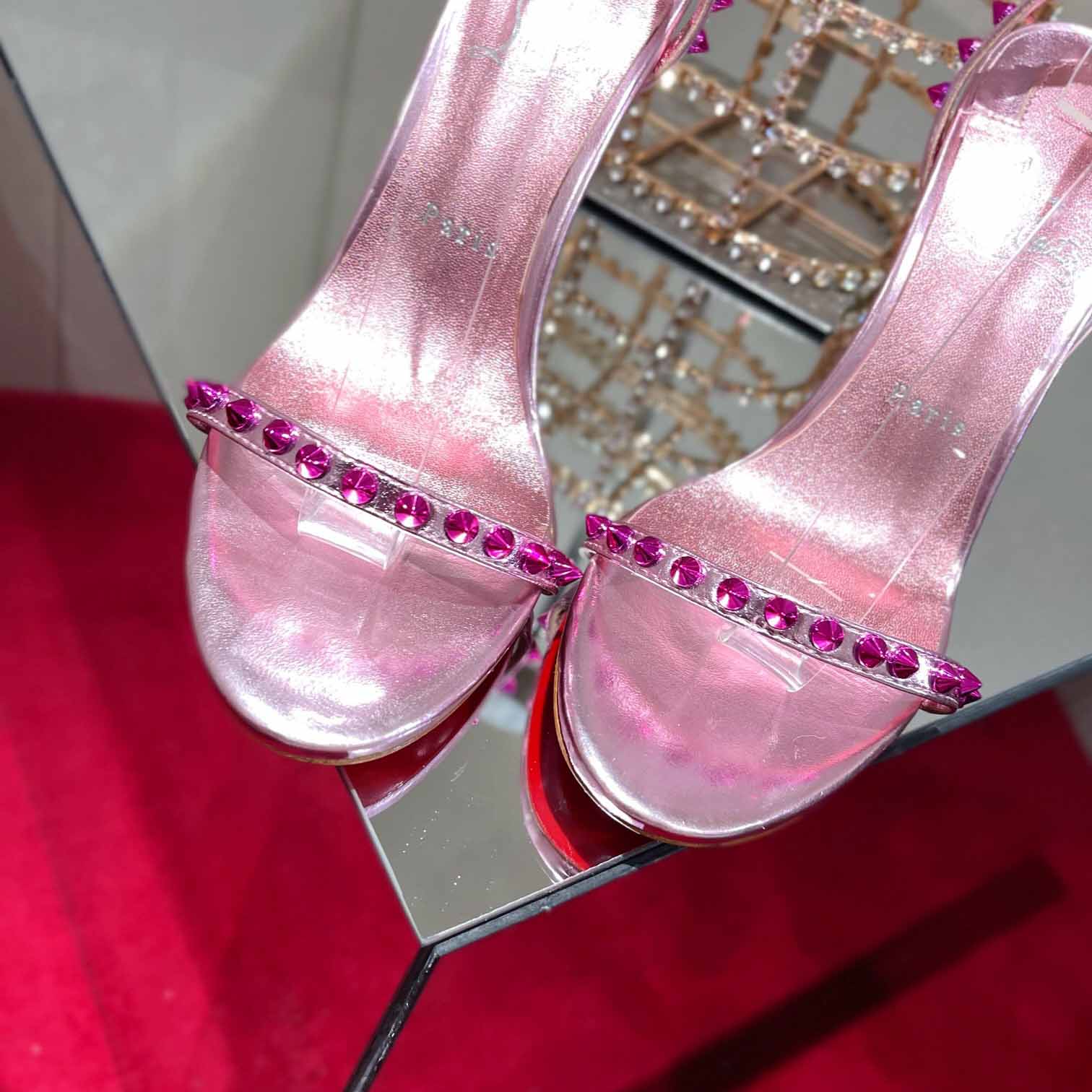 Christian Louboutin Nudes Rosalie Leather Sandals - DopestKickz