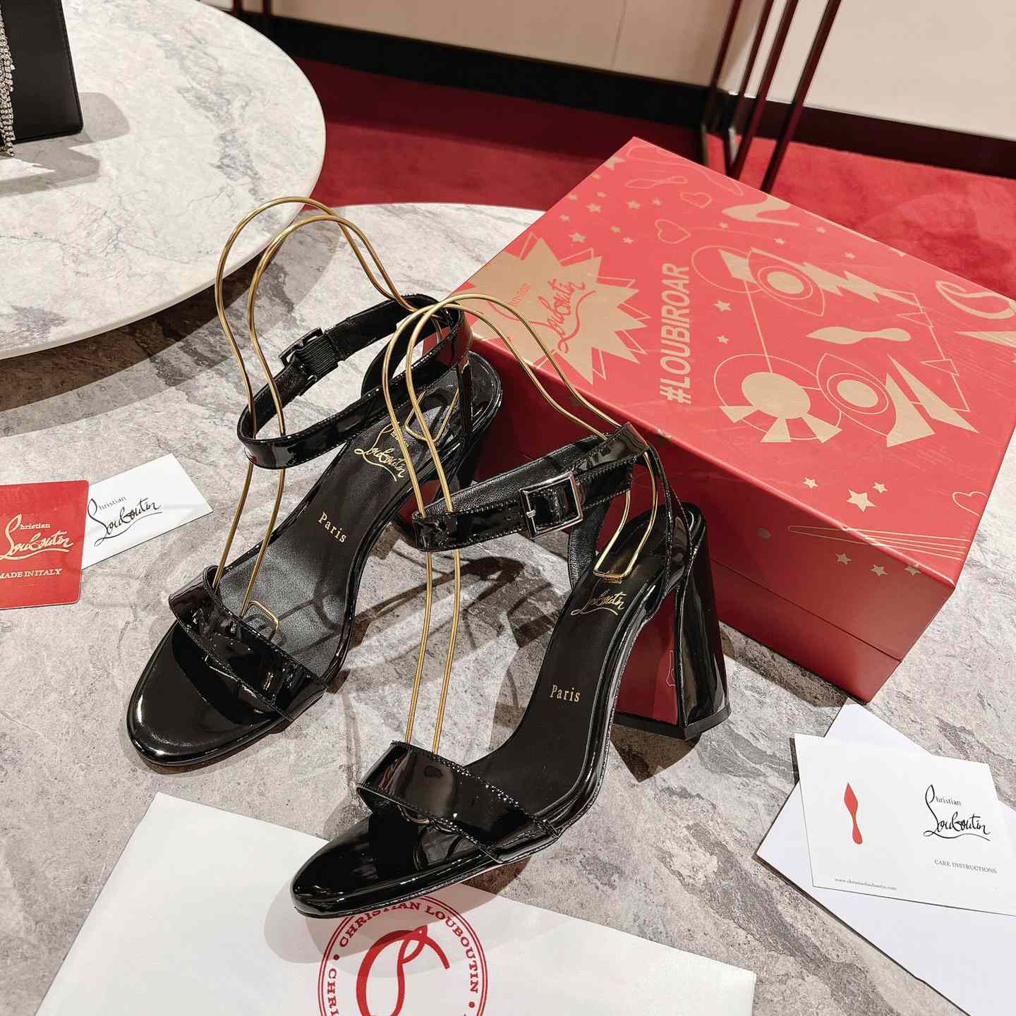 Christian Louboutin Miss Sabina Patent Sandals 85 - DopestKickz