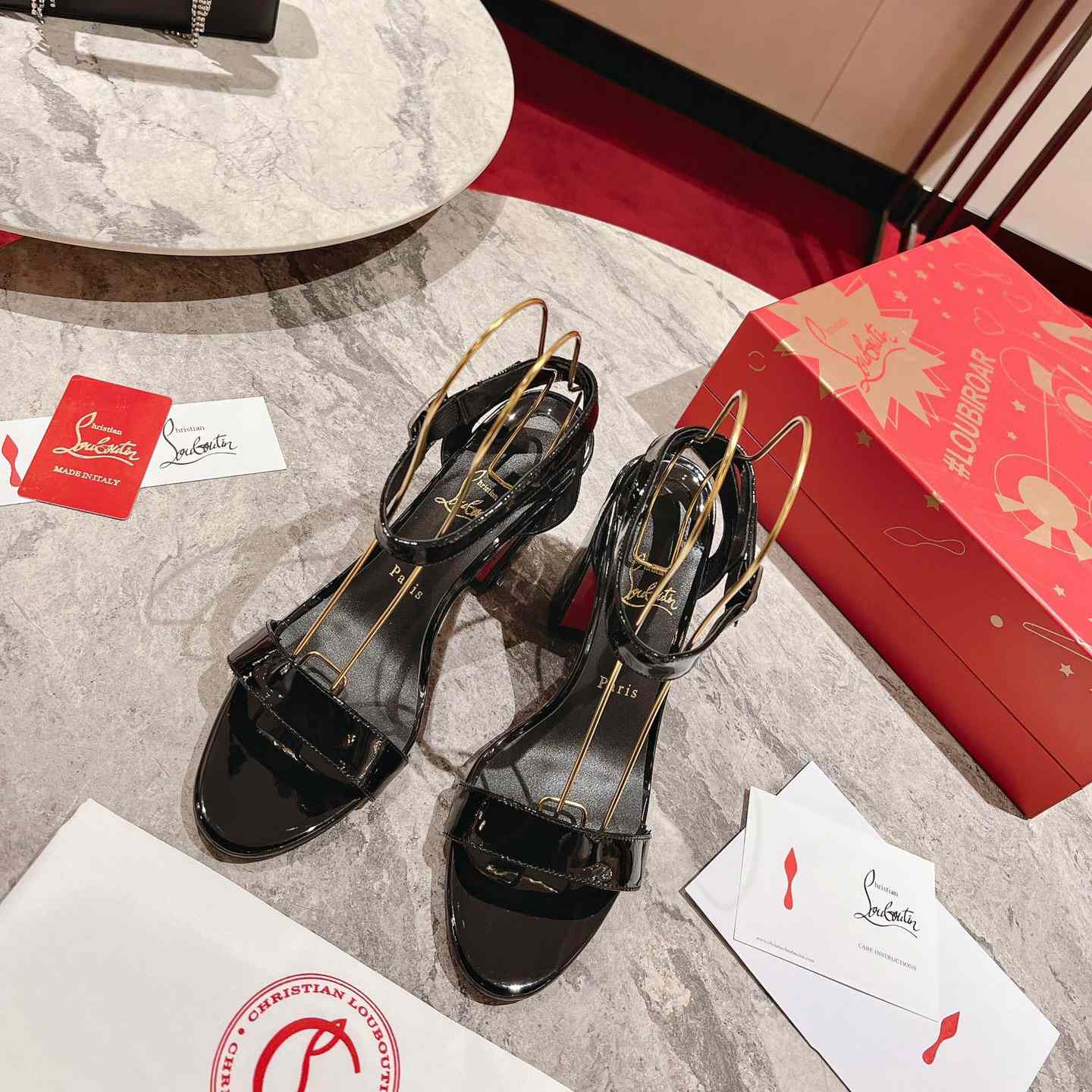 Christian Louboutin Miss Sabina Patent Sandals 85 - DopestKickz