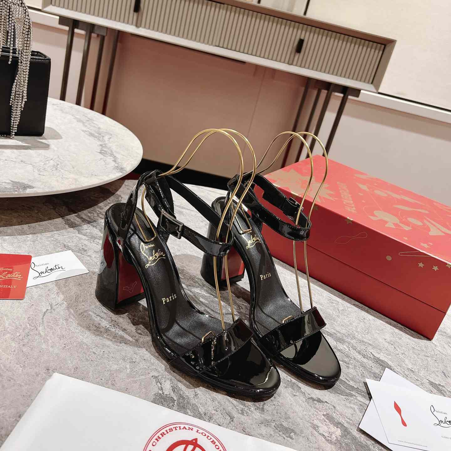 Christian Louboutin Miss Sabina Patent Sandals 85 - DopestKickz