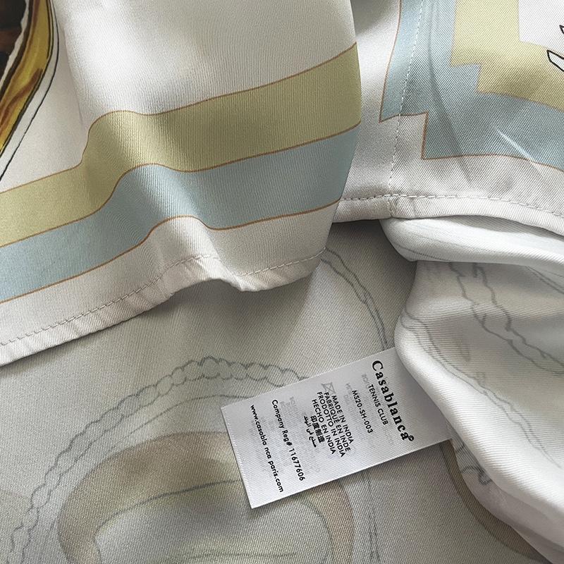 Casablanca Patisseries En Vol Cuban Collar Silk Shirt - DopestKickz