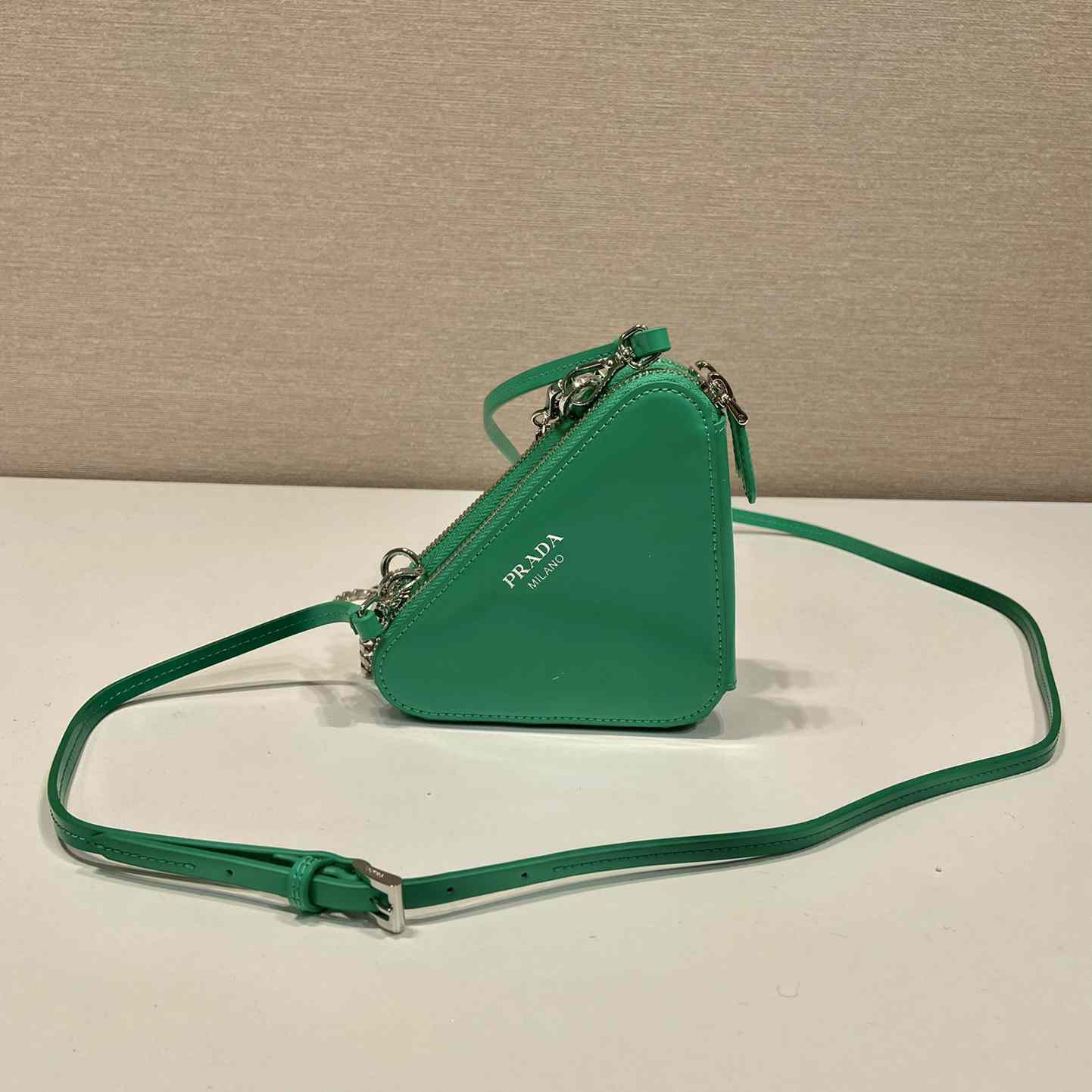 Prada Embellished Satin And Leather Mini-Pouch - DopestKickz