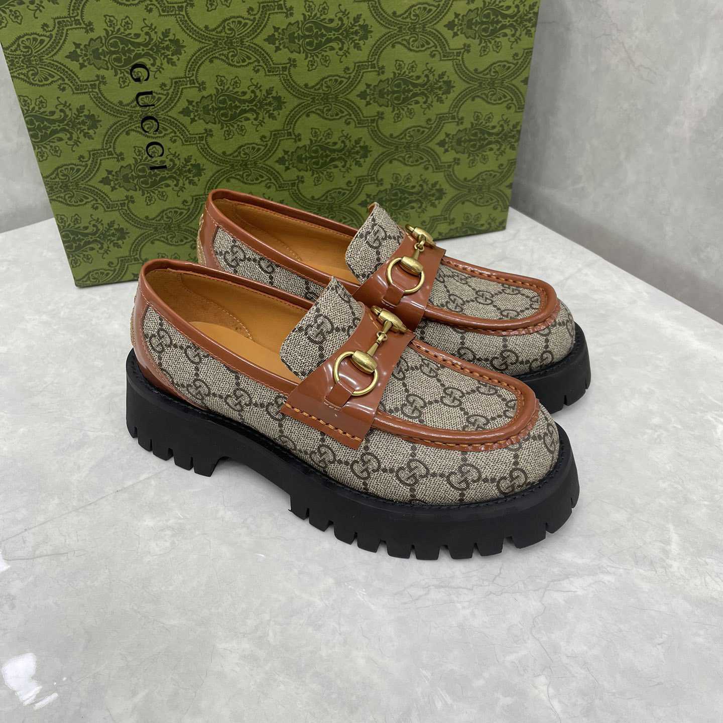 Gucci Women's GG Lug Sole Loafer - DopestKickz