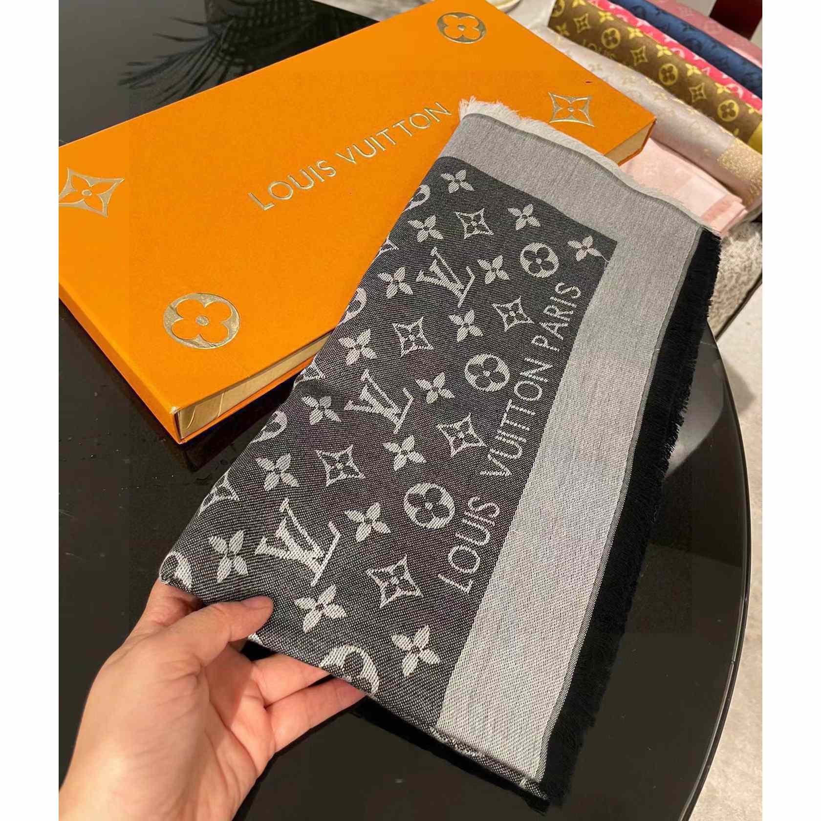 Louis Vuitton Monogram Denim Shawl - DopestKickz