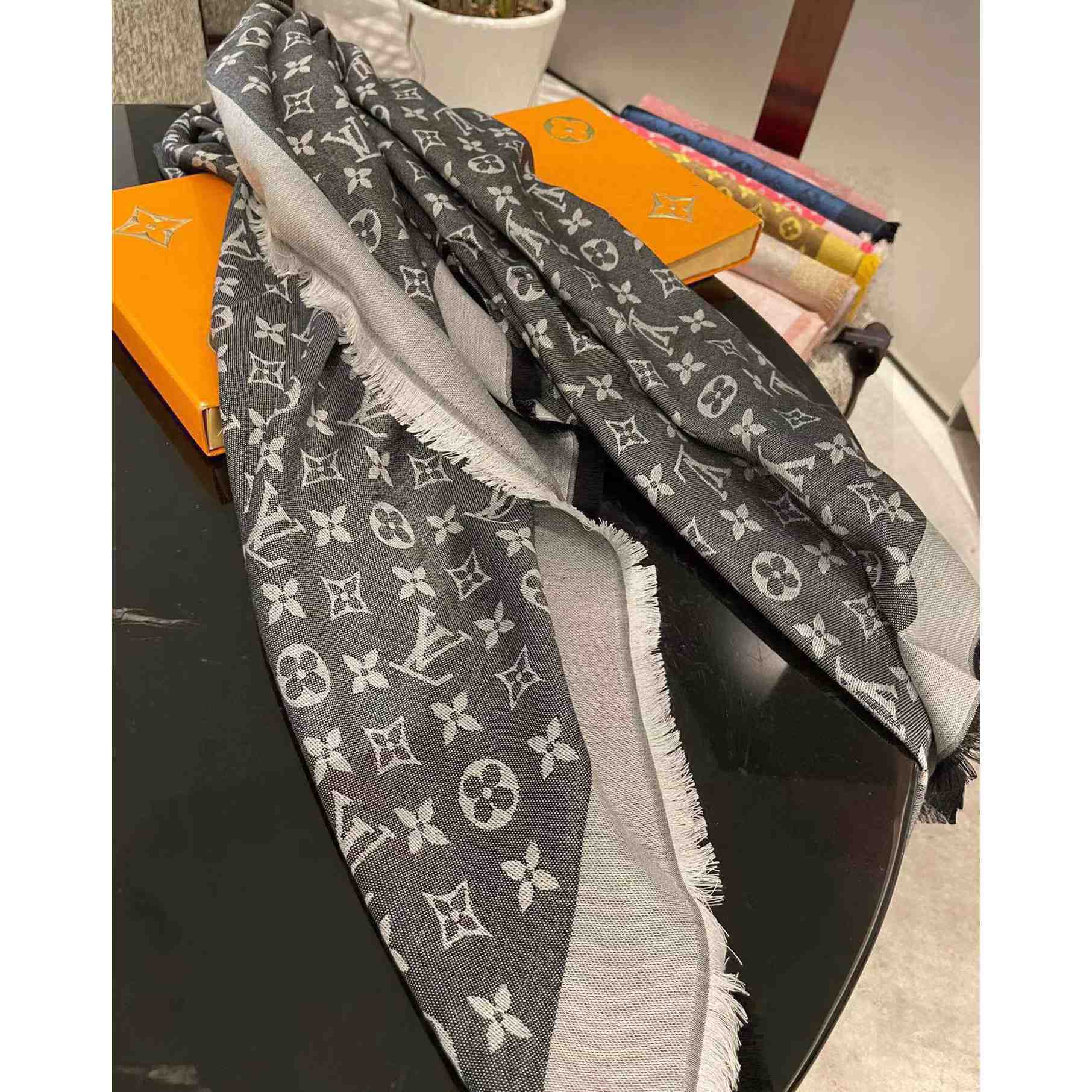 Louis Vuitton Monogram Denim Shawl - DopestKickz