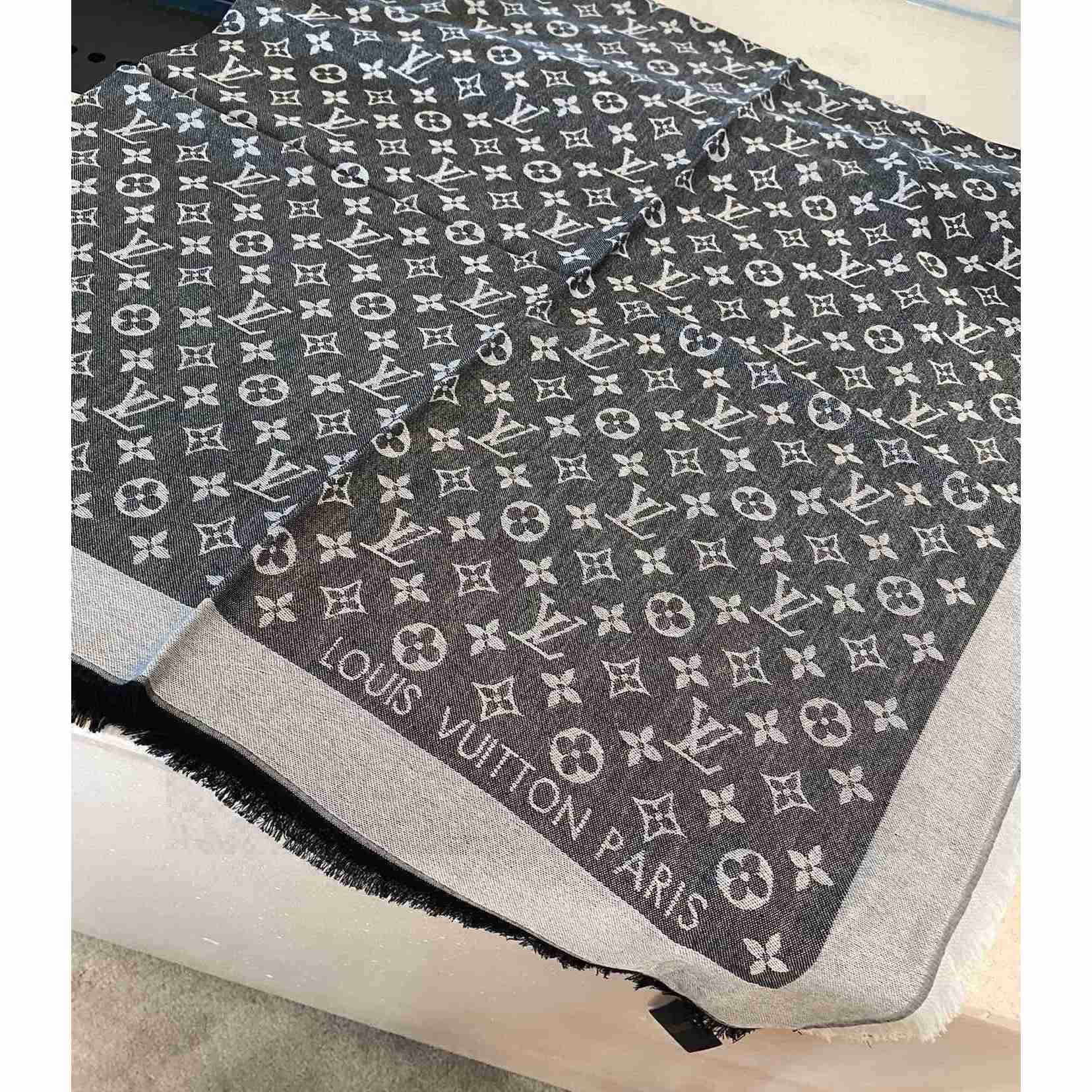 Louis Vuitton Monogram Denim Shawl - DopestKickz