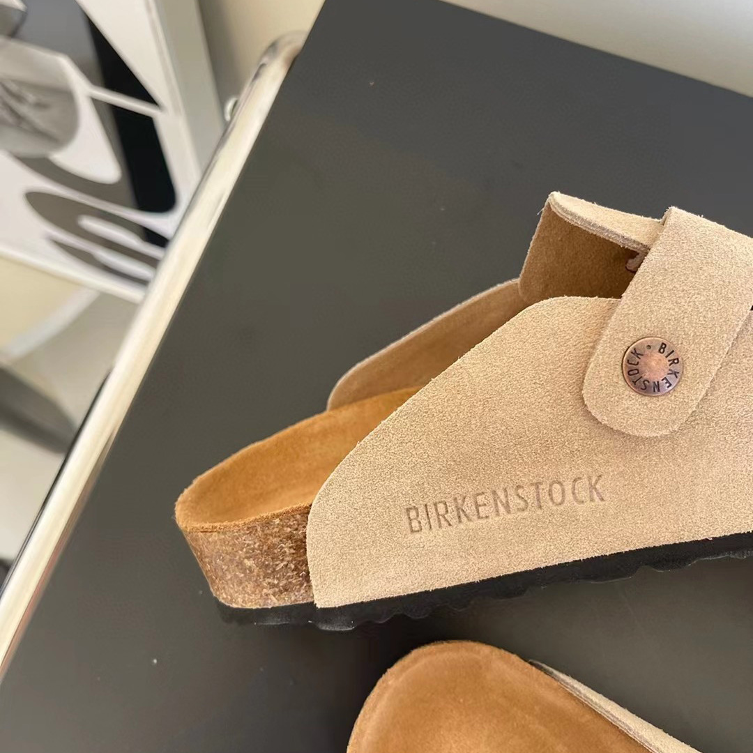 Birkenstock Boston Soft Footbed Suede Leather - DopestKickz