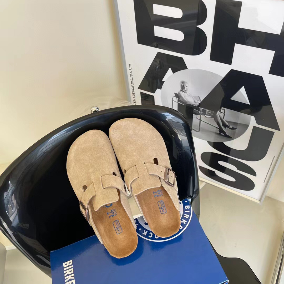 Birkenstock Boston Soft Footbed Suede Leather - DopestKickz