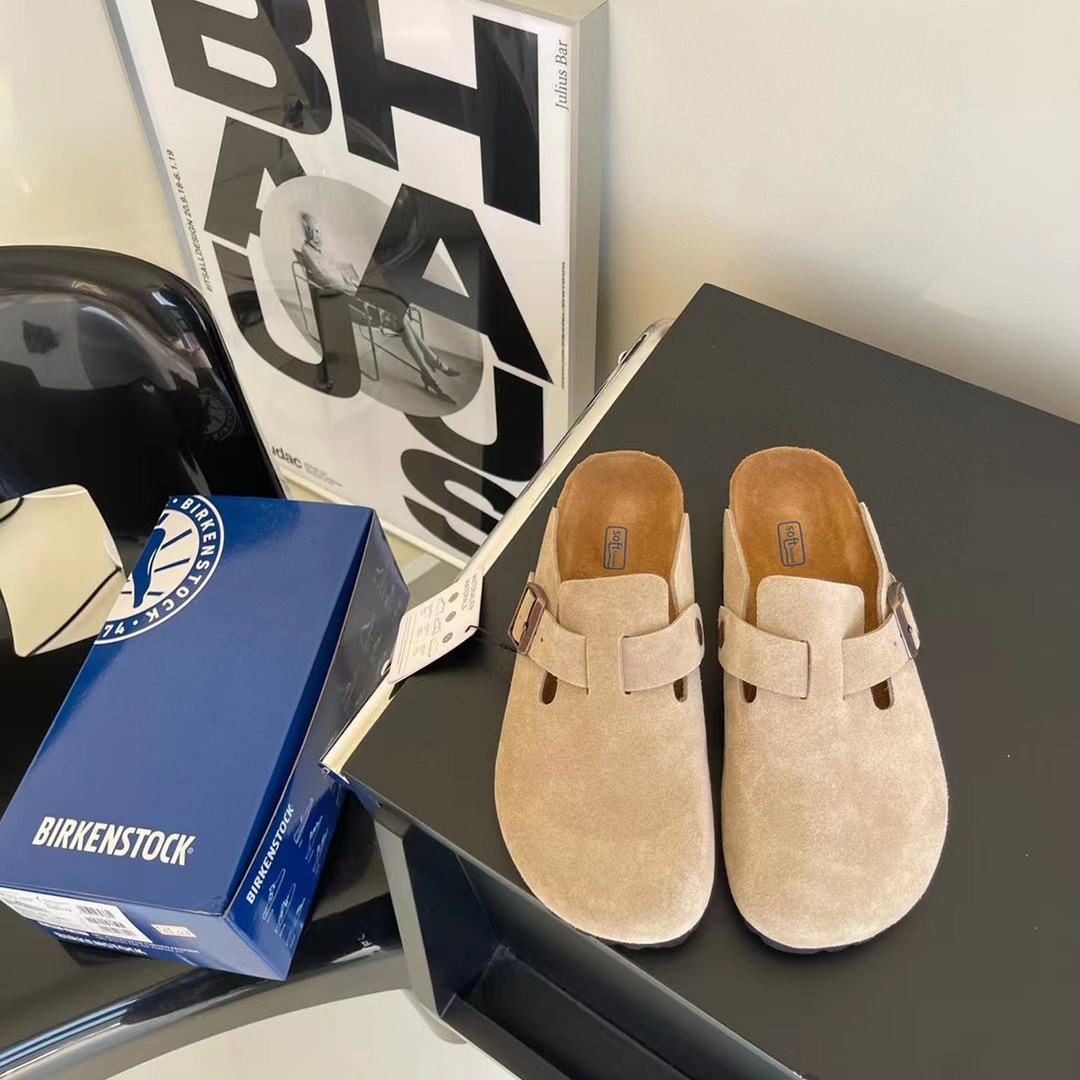 Birkenstock Boston Soft Footbed Suede Leather - DopestKickz