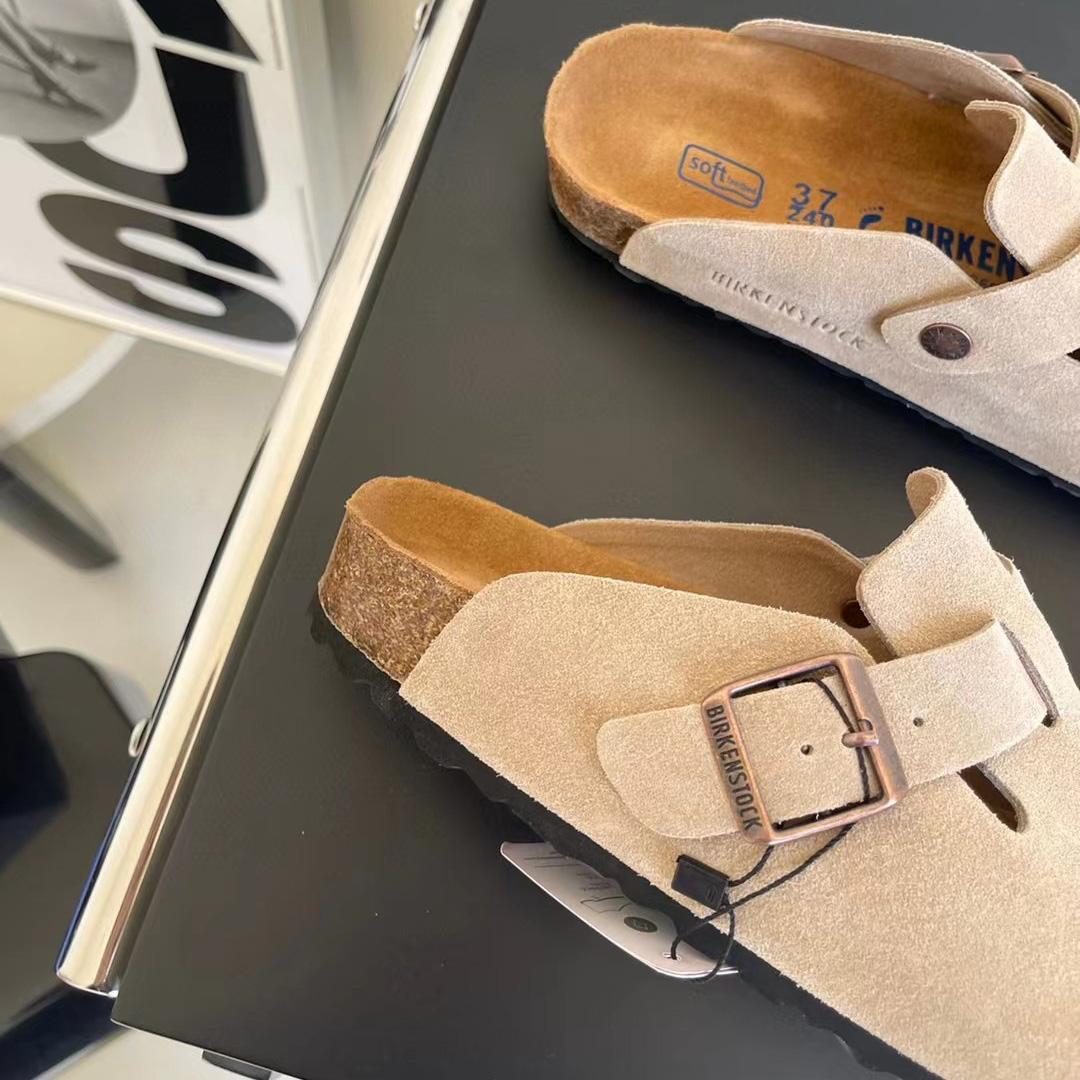 Birkenstock Boston Soft Footbed Suede Leather - DopestKickz