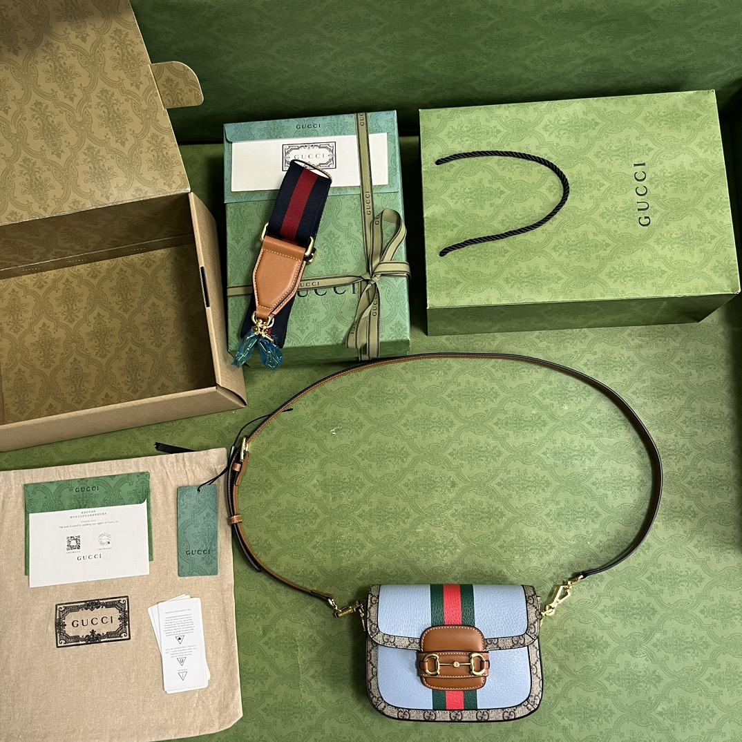 Gucci Horsebit 1955 Mini Bag(20.5-14.5-5cm)   - DopestKickz