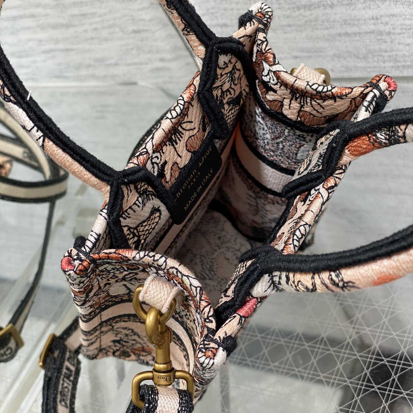 Dior Mini Dior Book Tote Phone Bag - DopestKickz