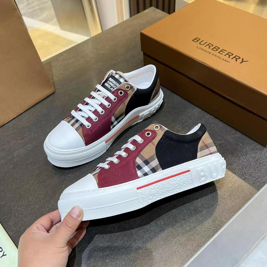 Burberry Kai Check Low-Top Sneakers - DopestKickz