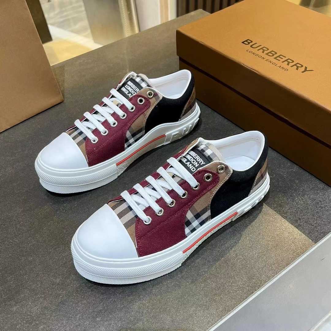 Burberry Kai Check Low-Top Sneakers - DopestKickz
