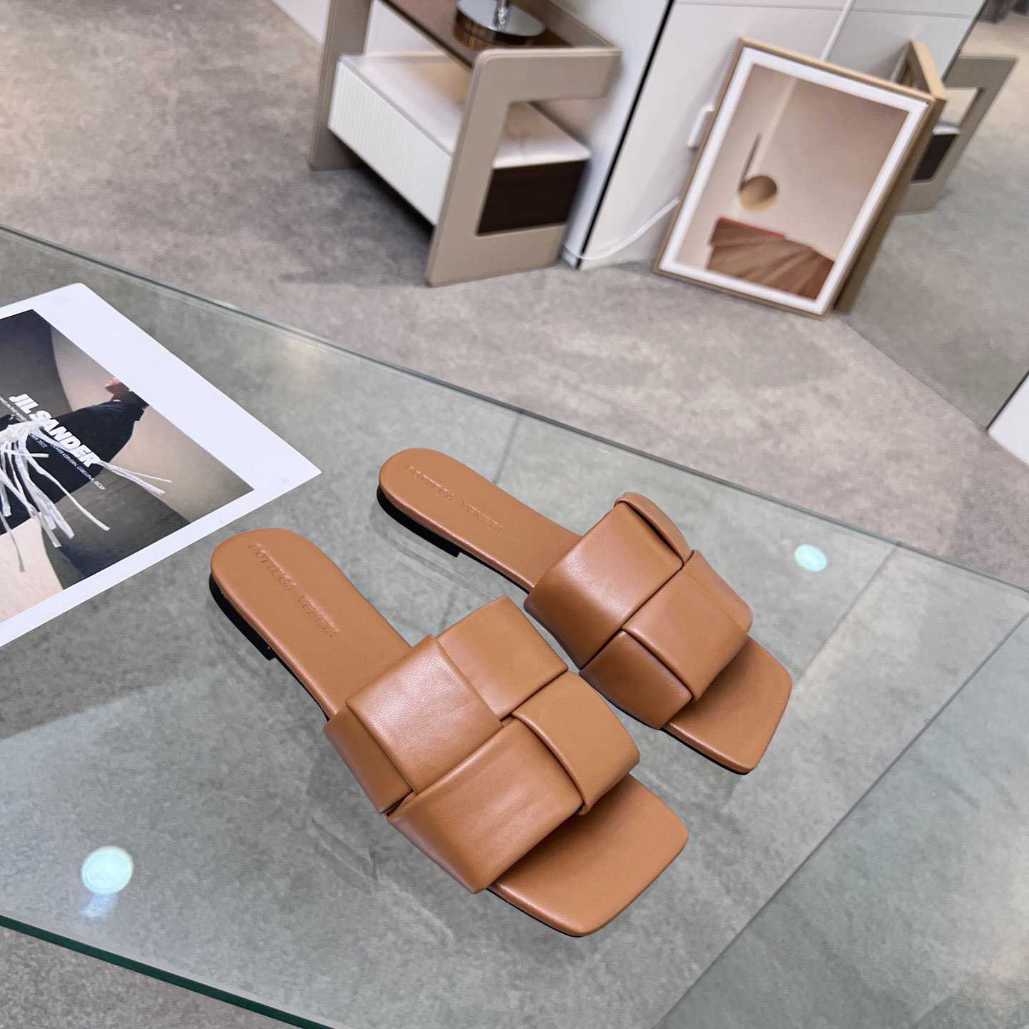 Bottega Veneta Patch Flat Mule - DopestKickz