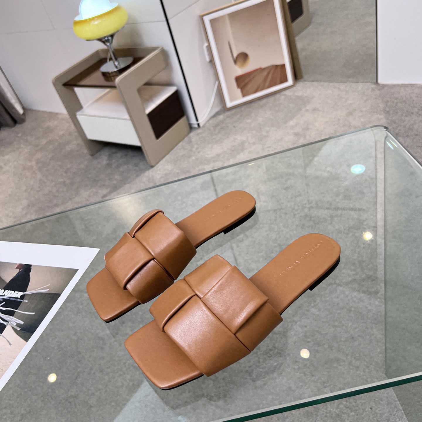 Bottega Veneta Patch Flat Mule - DopestKickz