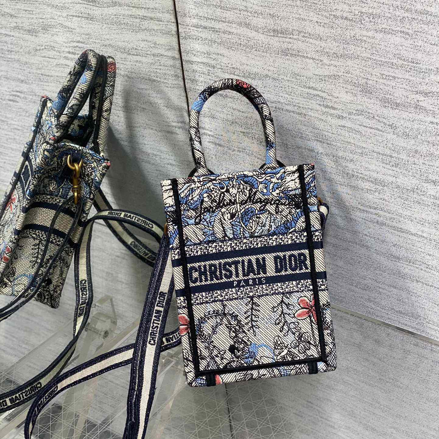 Dior Mini Dior Book Tote Phone Bag - DopestKickz