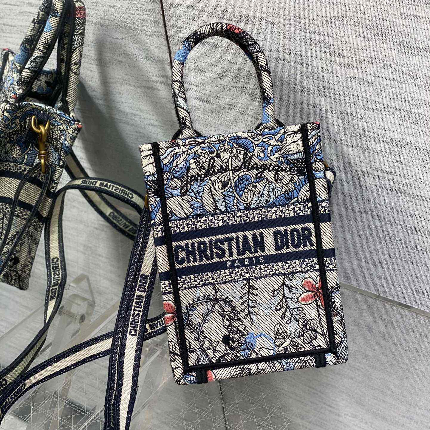 Dior Mini Dior Book Tote Phone Bag - DopestKickz