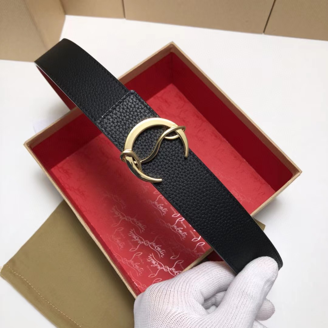 Christian Louboutin Logo Leather Belt  - DopestKickz