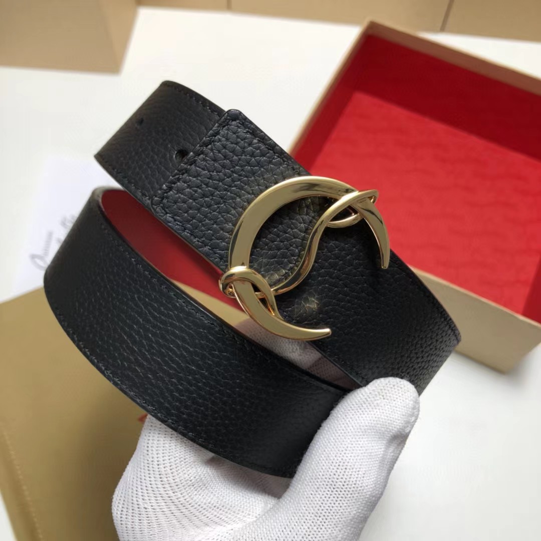 Christian Louboutin Logo Leather Belt  - DopestKickz