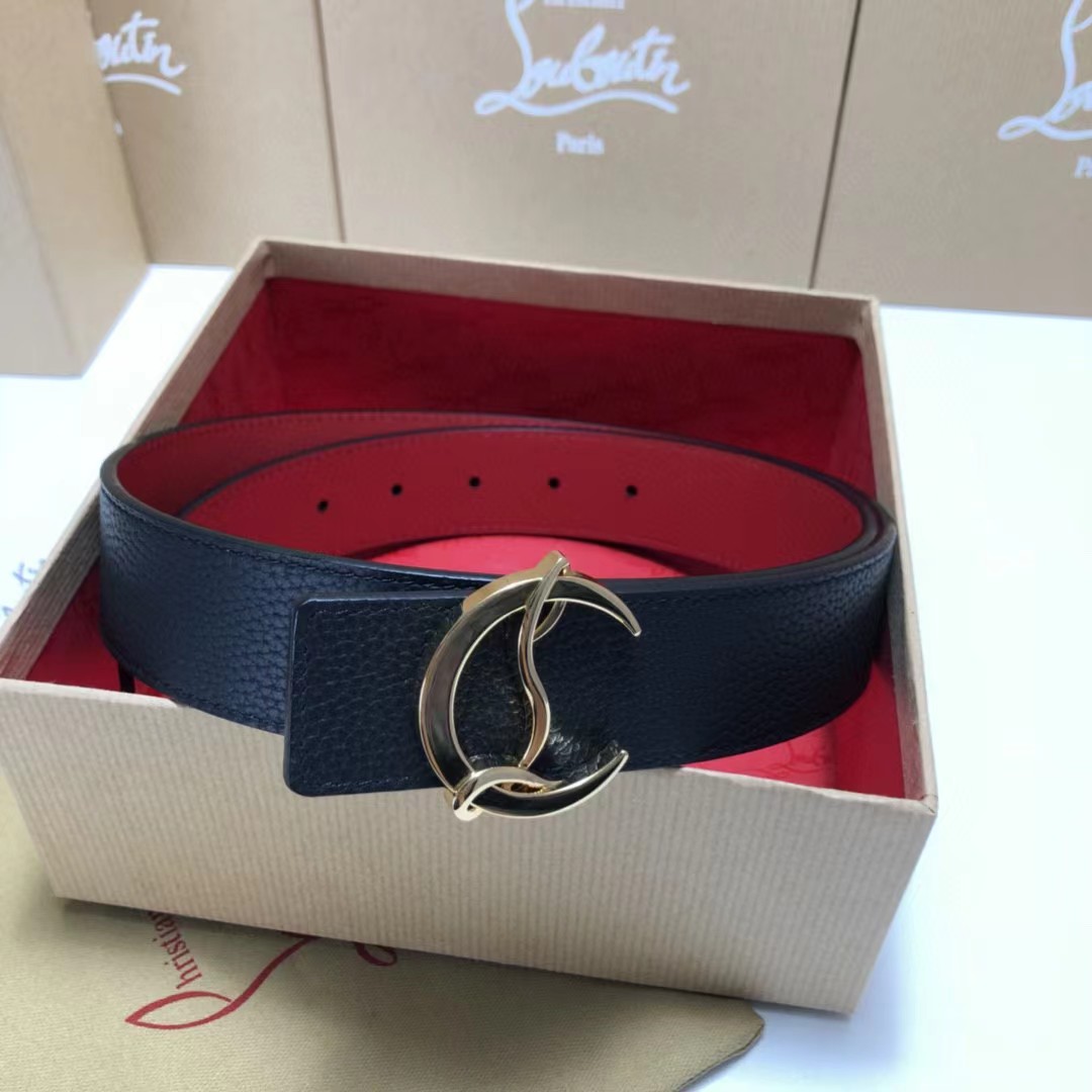Christian Louboutin Logo Leather Belt  - DopestKickz