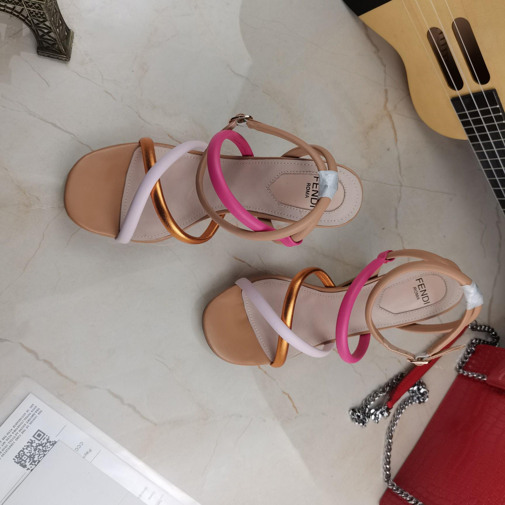 Fendi Women's Purple First Leather Sandal - DopestKickz