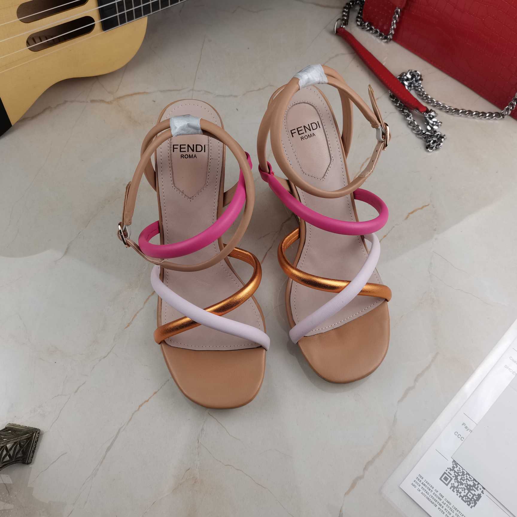 Fendi Women's Purple First Leather Sandal - DopestKickz